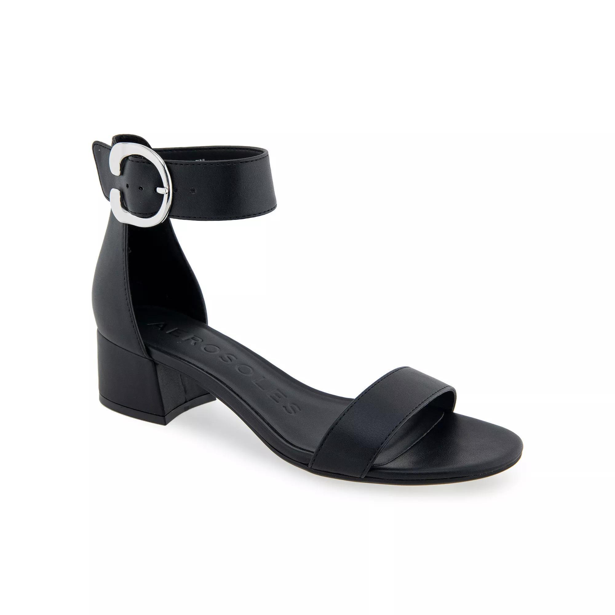 Aerosoles Carew Women's Block Heeled Sandals, Size: 9.5, Black Patent Product Image