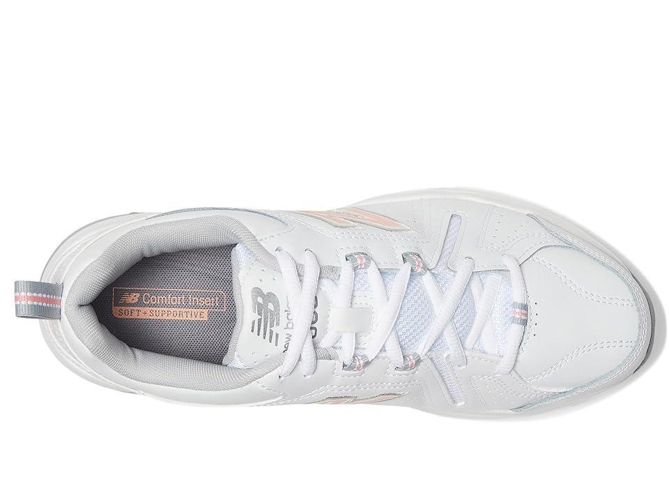 New Balance® 608 v5 Women's Shoes, Size: 6.5, White Pink Product Image