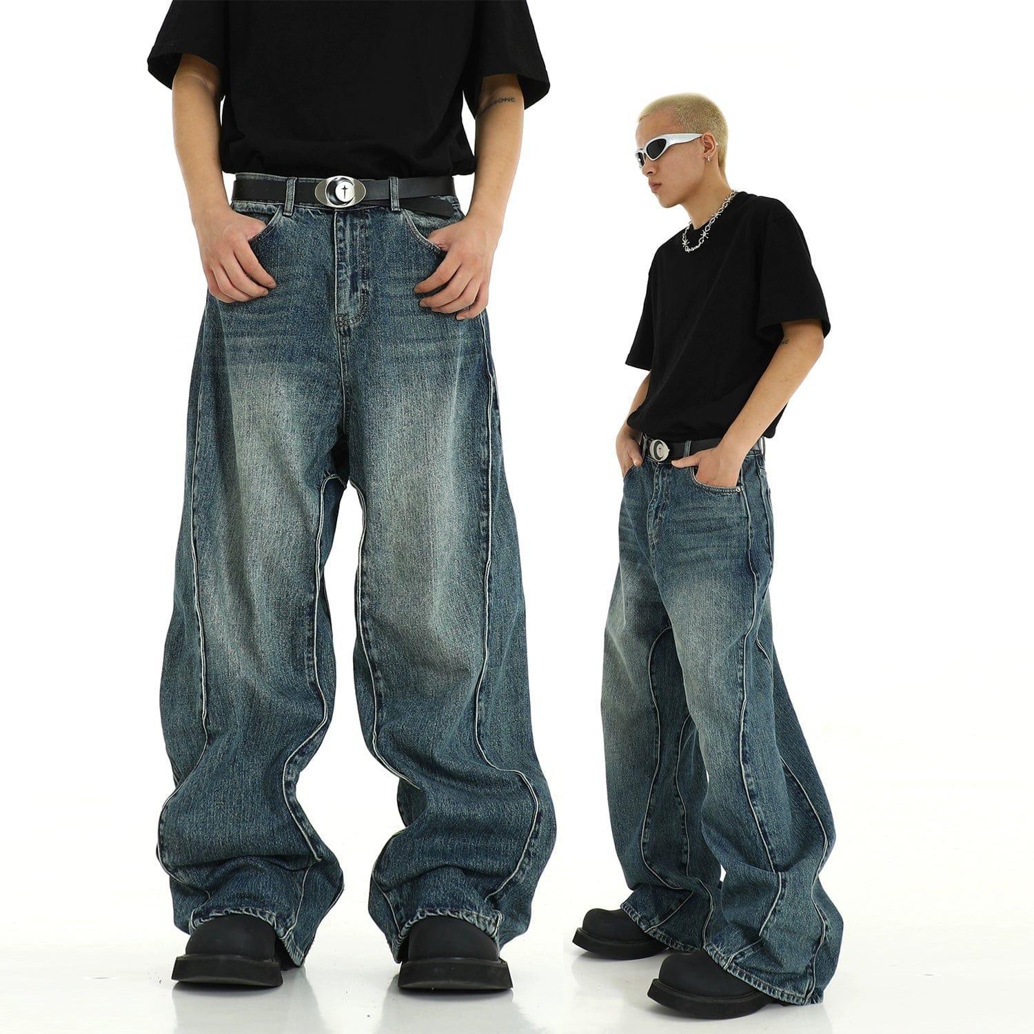 RT No. 10256 RECONSTRUCTED BAGGY DENIM JEANS Product Image