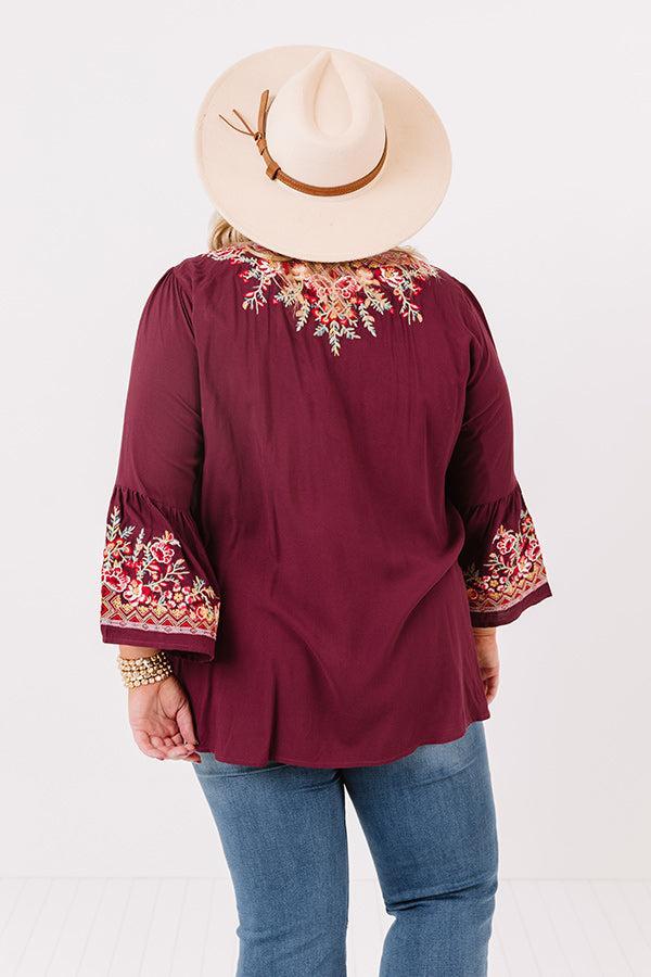 Headed To Manhattan Embroidered Shift Top  Curves Product Image