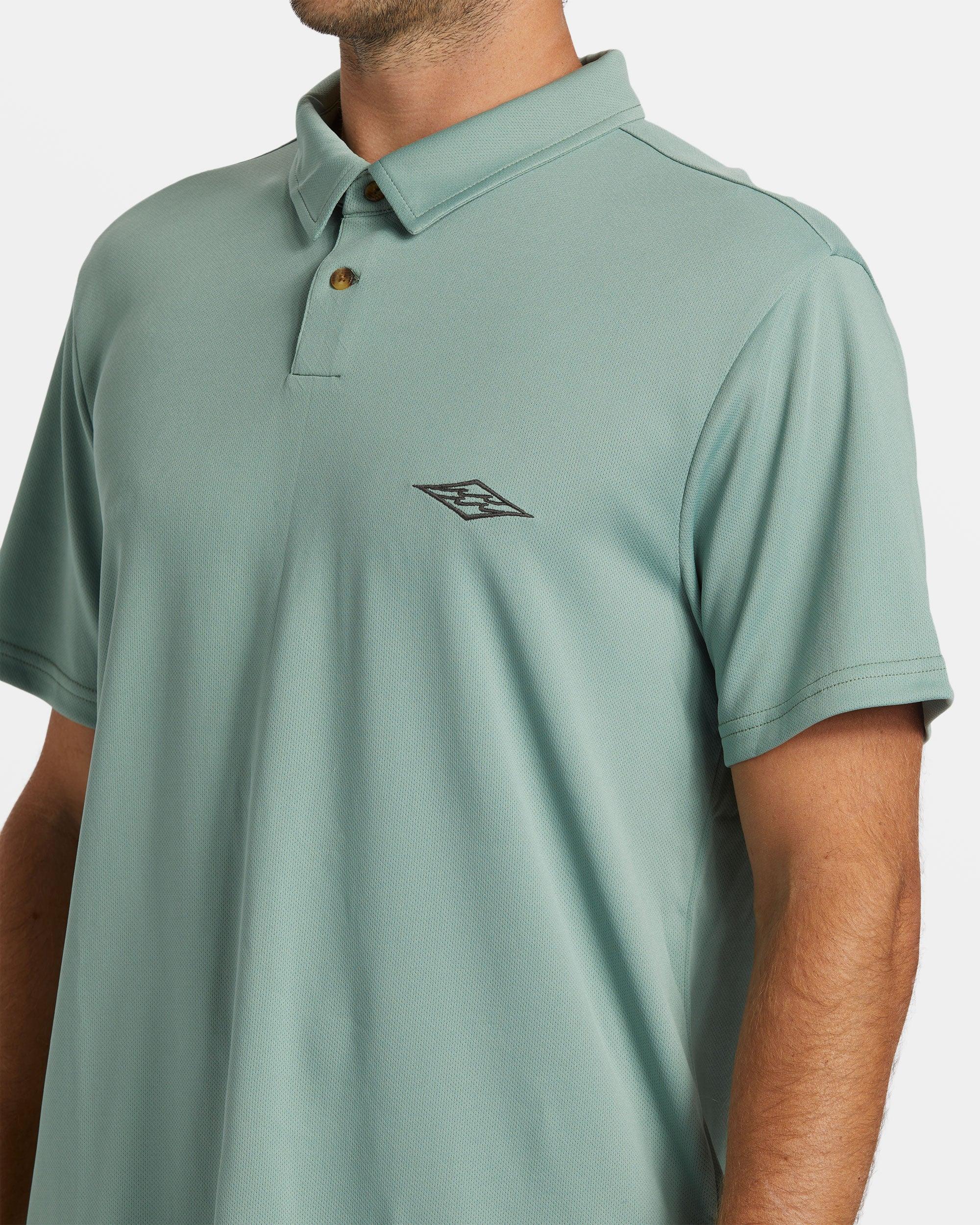 Offshore Short Sleeve Polo T-shirt  - Sage Male Product Image