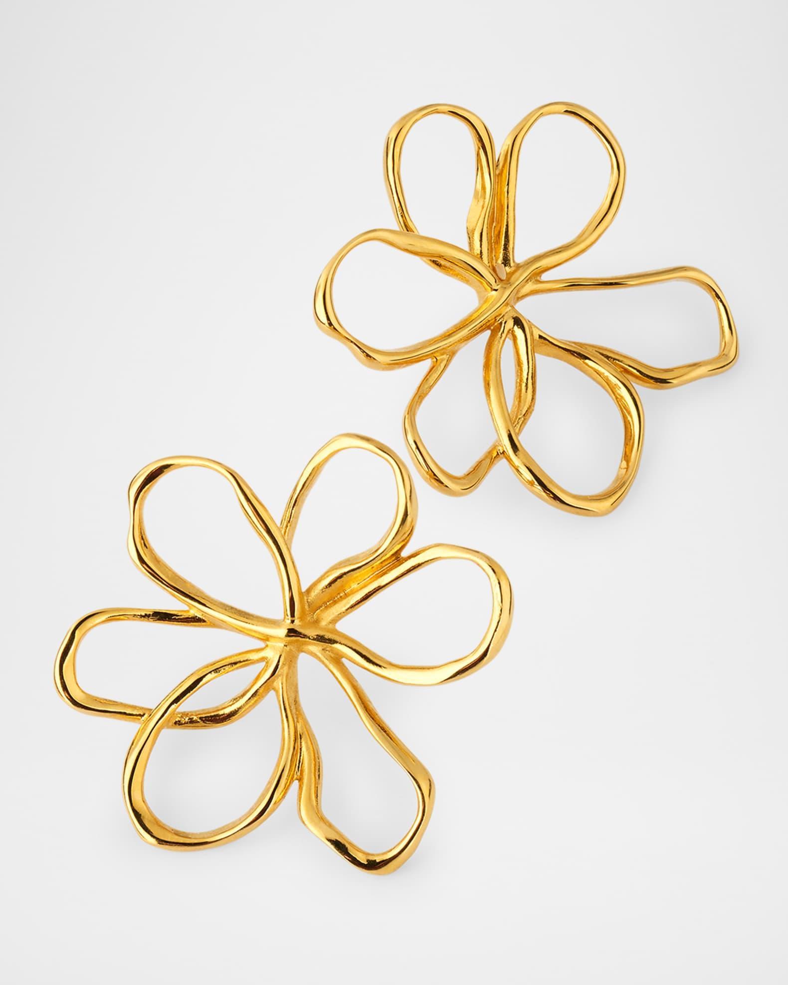 Small Threaded Flower Earrings Product Image