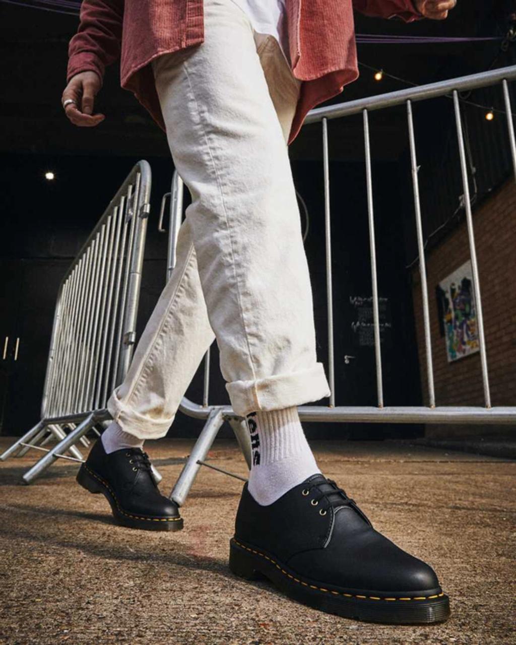 DR. MARTENS' Vegan 1461 3 Eye Flat Shoes In Black Product Image