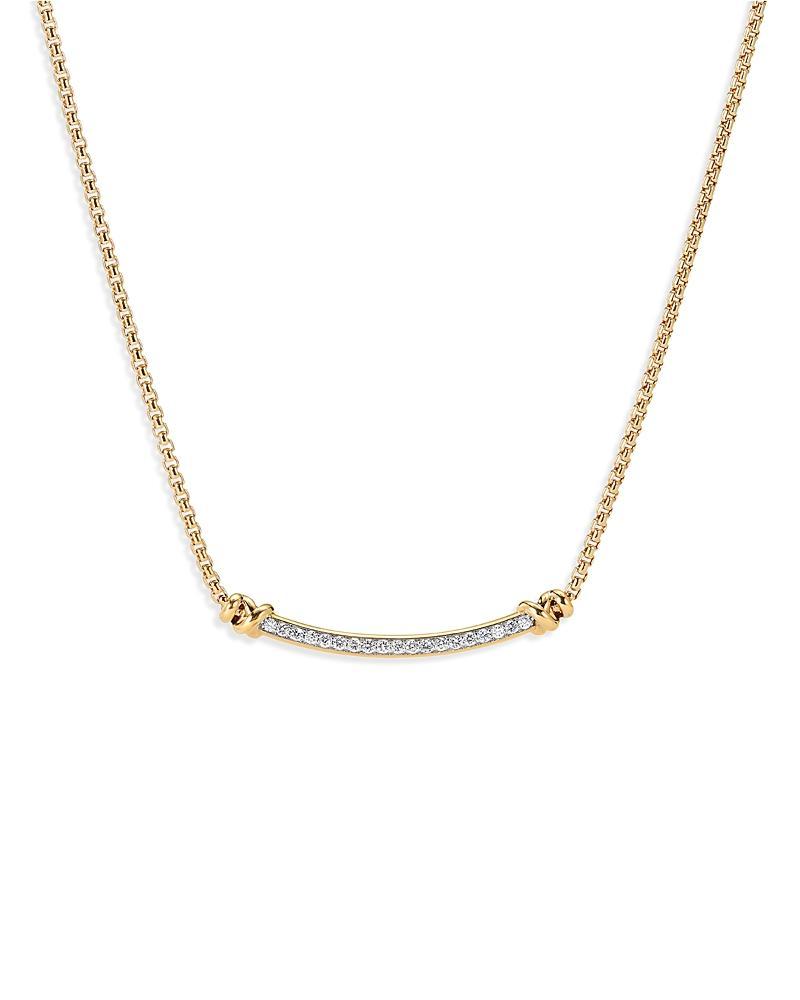 David Yurman Petite Helena Station Necklace in 18K Yellow Gold with Diamonds, 17 Product Image