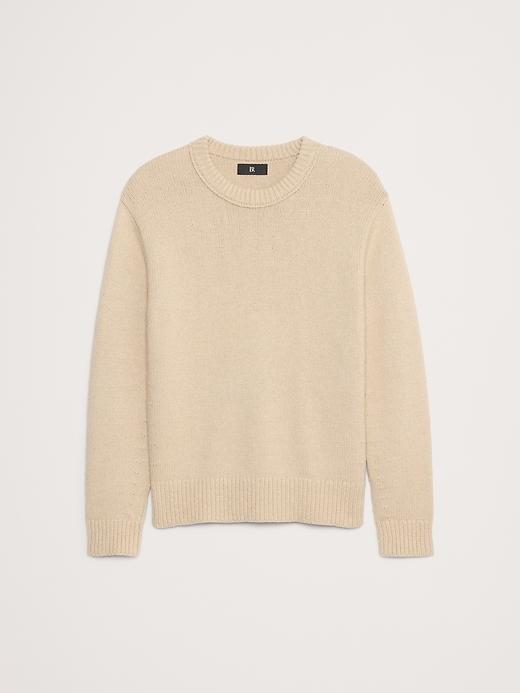 Relaxed Wool-Cotton Crew-Neck Sweater Product Image
