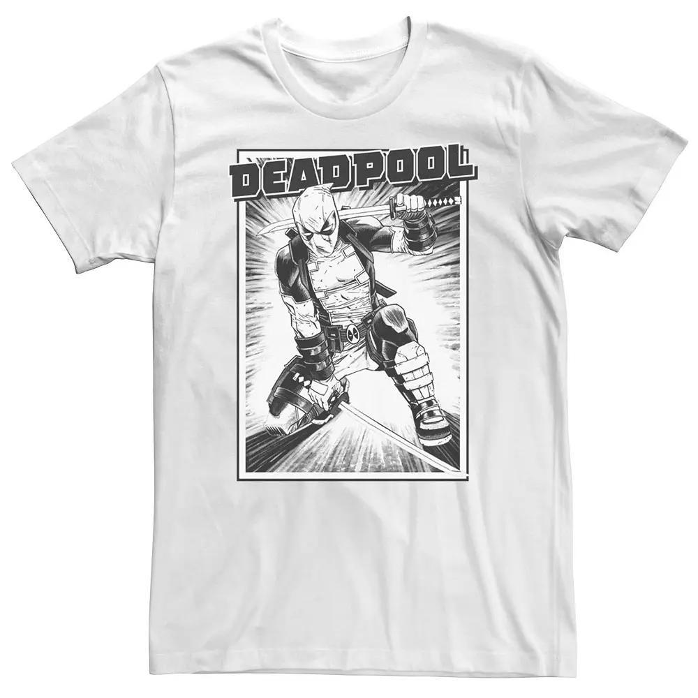 Big & Tall Marvel Black & White Samurai Stance Tee, Men's, Size: XL Tall Product Image