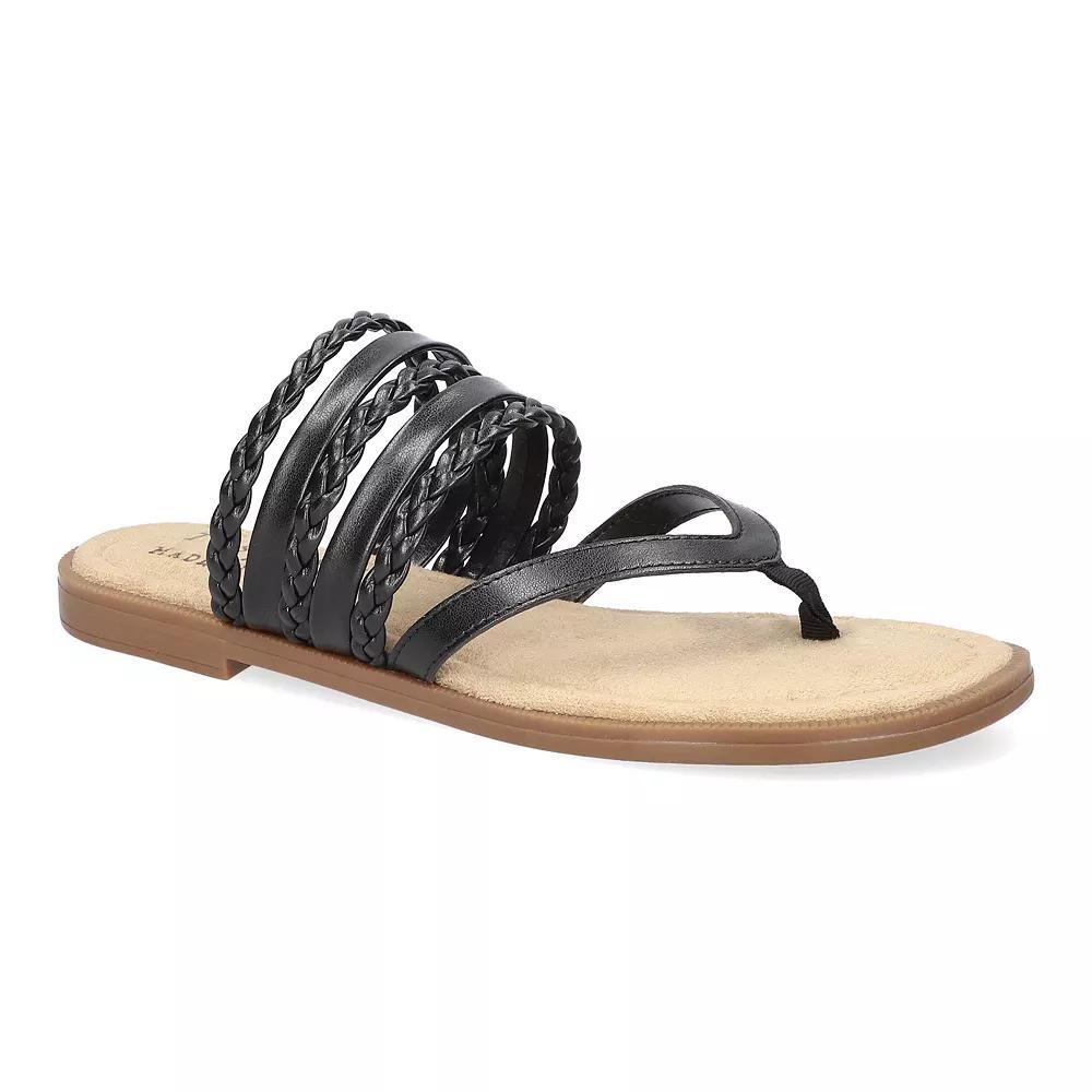 Easy Street Anji Tuscany Women's Thong Sandals, Size: 8 Wide, Black Product Image