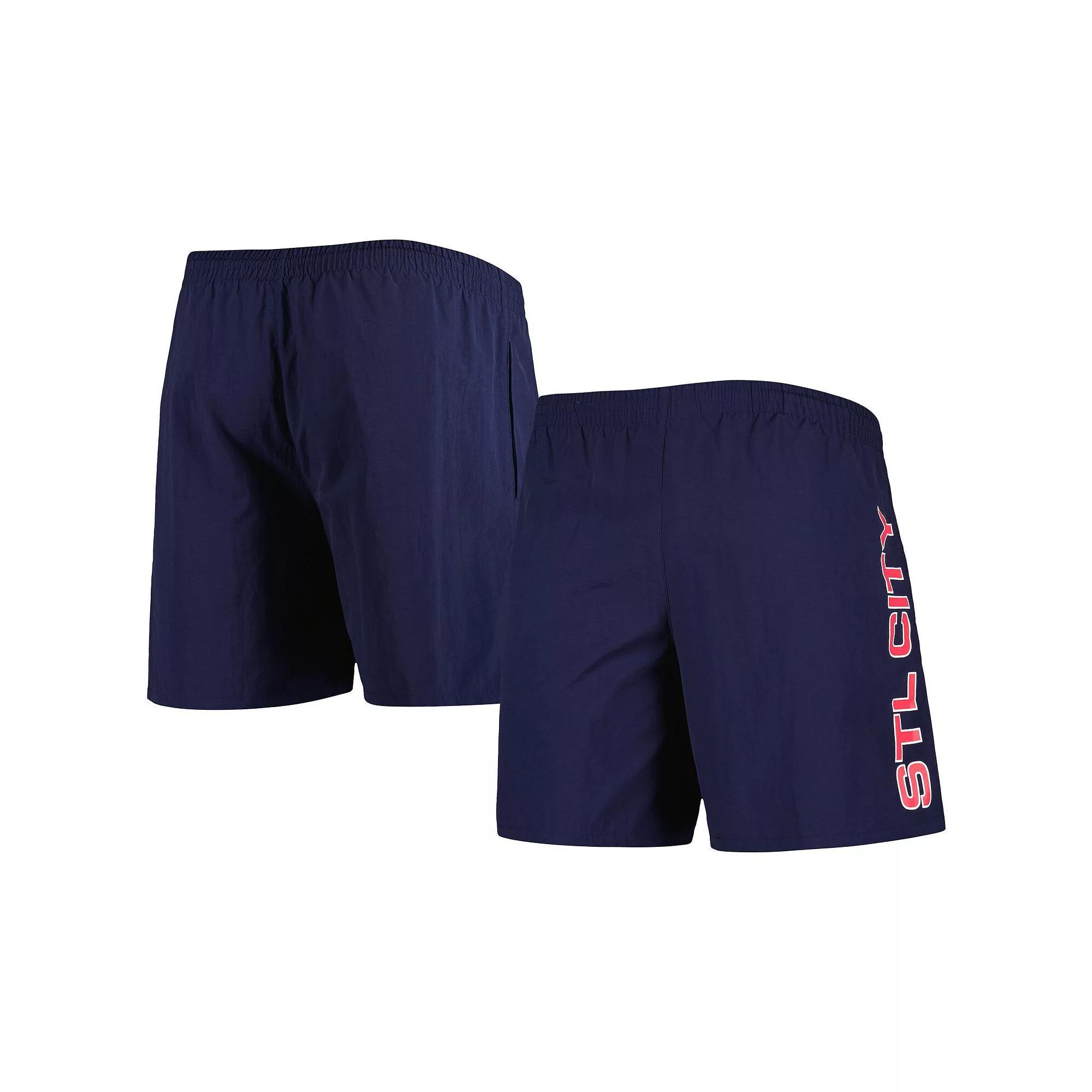 Men's Mitchell & Ness Navy St. Louis City SC Heritage Woven Shorts, Size: Small, Slc Blue Product Image