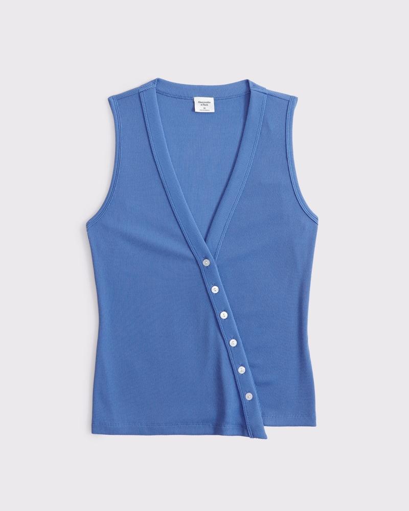 Asymmetrical Button-Through Top Product Image
