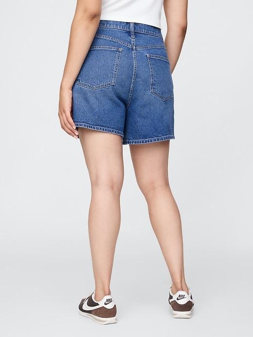 4.75" High Rise A-Line Denim Short Product Image