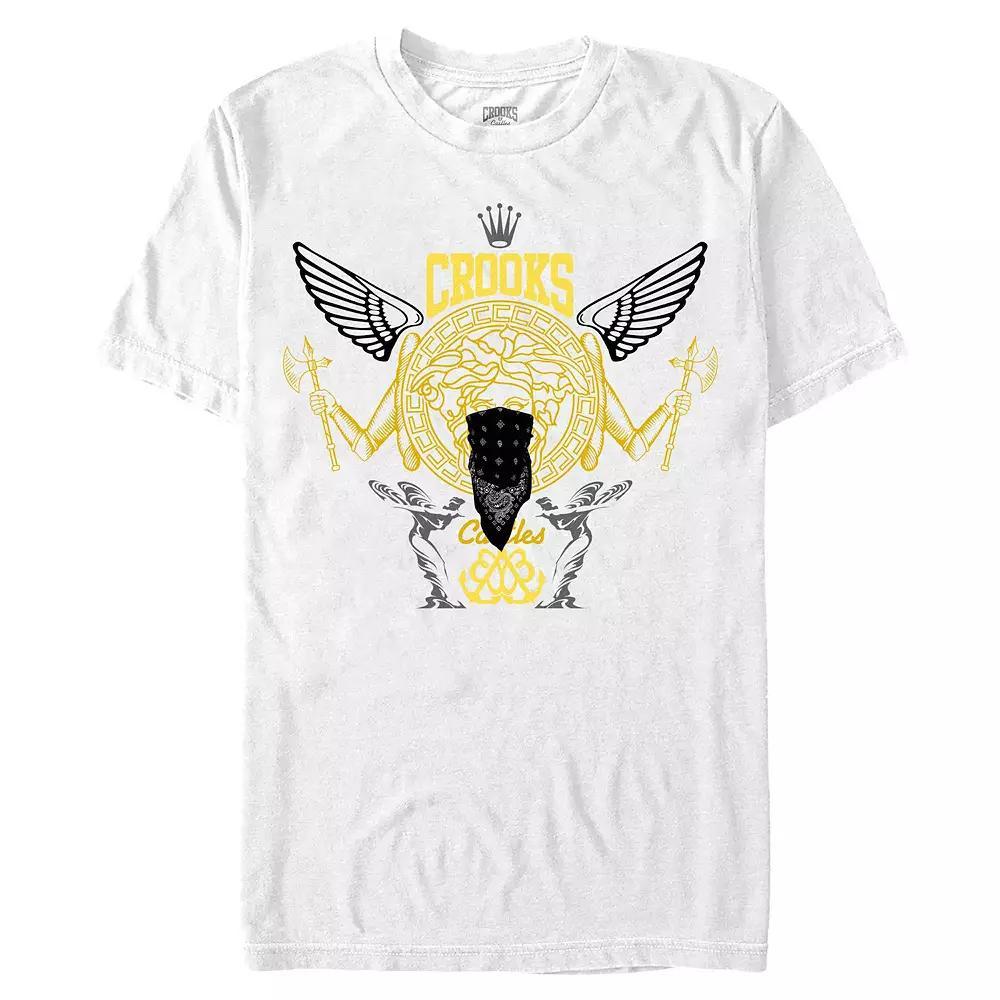 Men's Crooks And Castle The Medusa Bandit Crest Graphic Tee, Size: Small, White Product Image