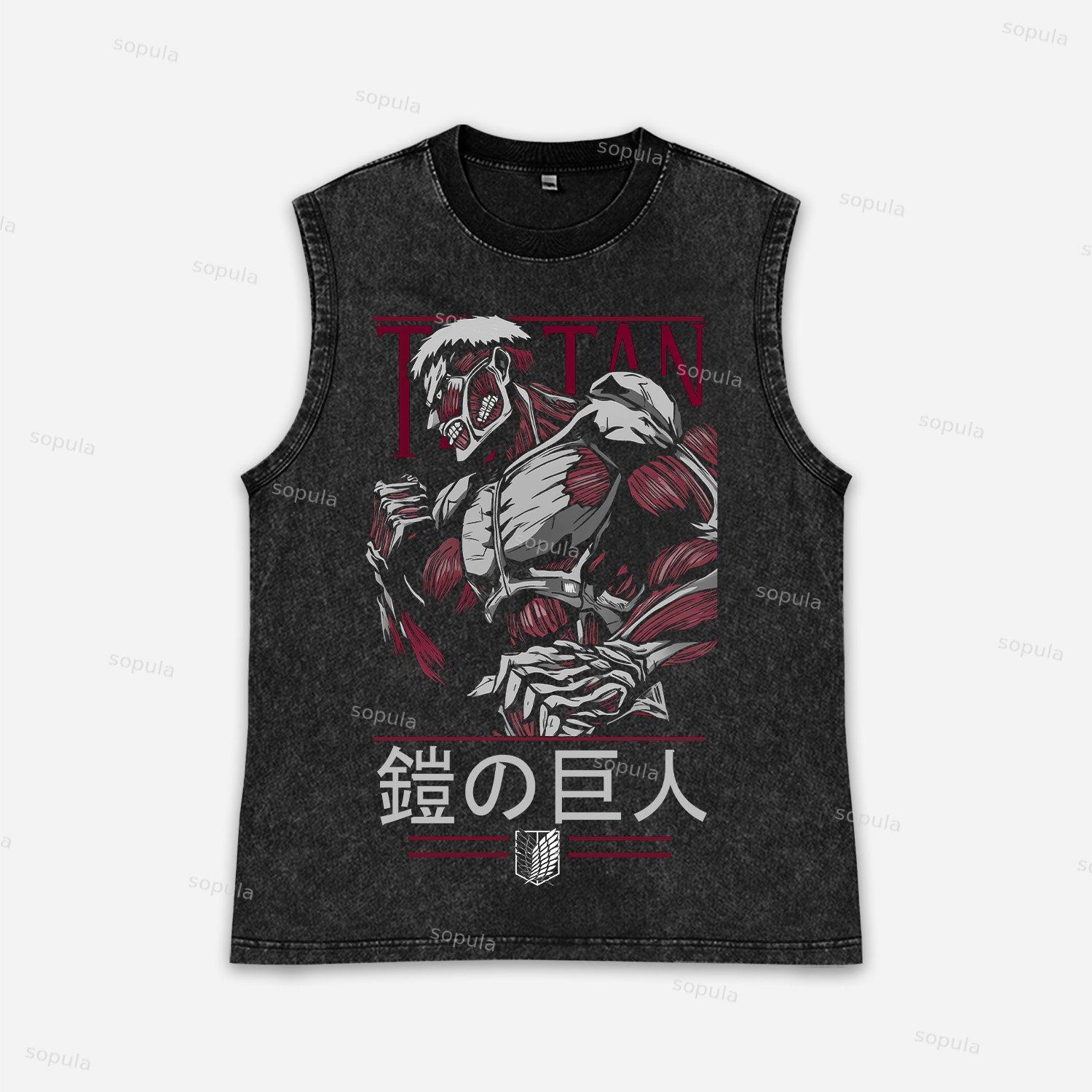 Titan Armored Giant Acid Washed Tank Top Product Image