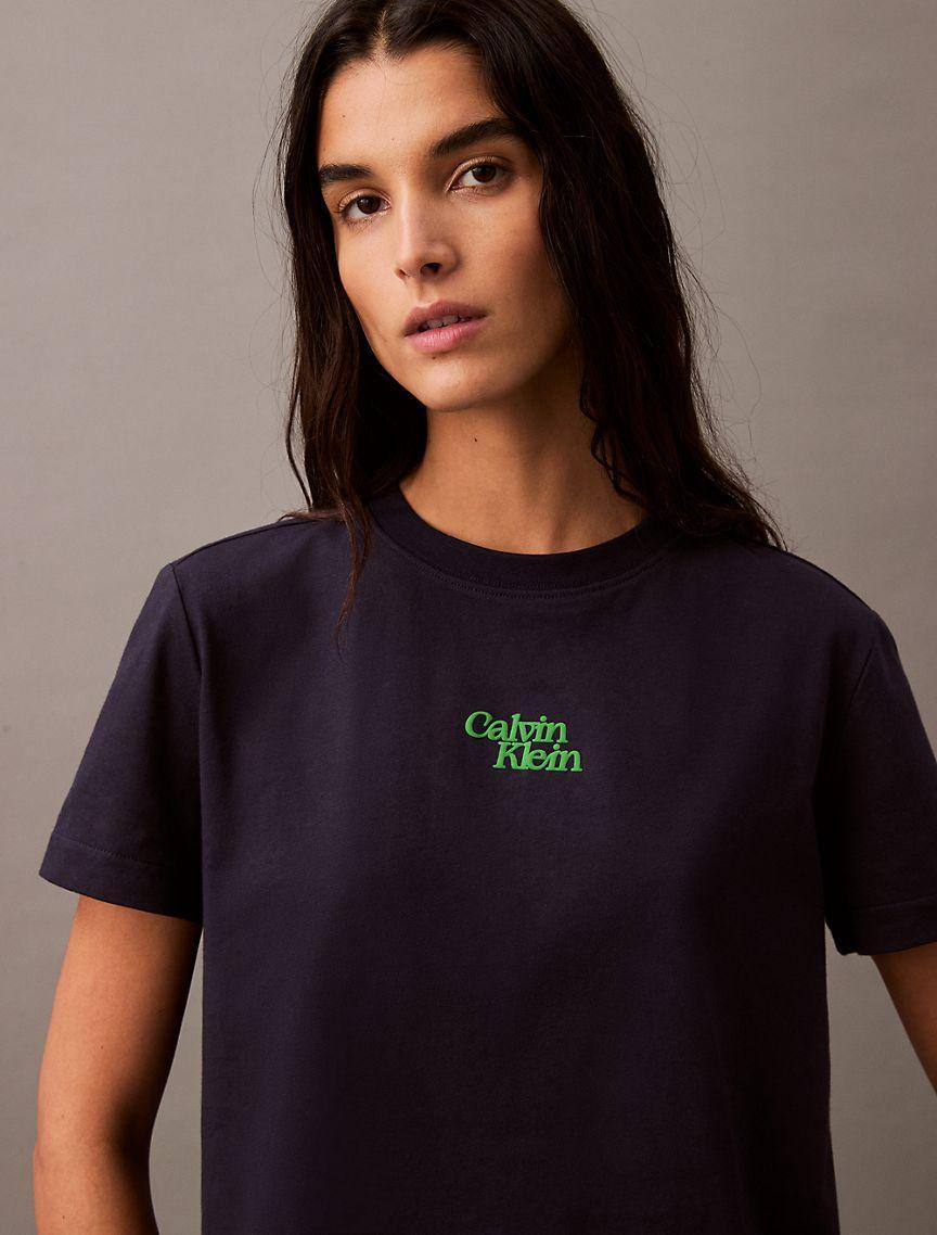 Flocked Logo Graphic Slim T-Shirt Product Image