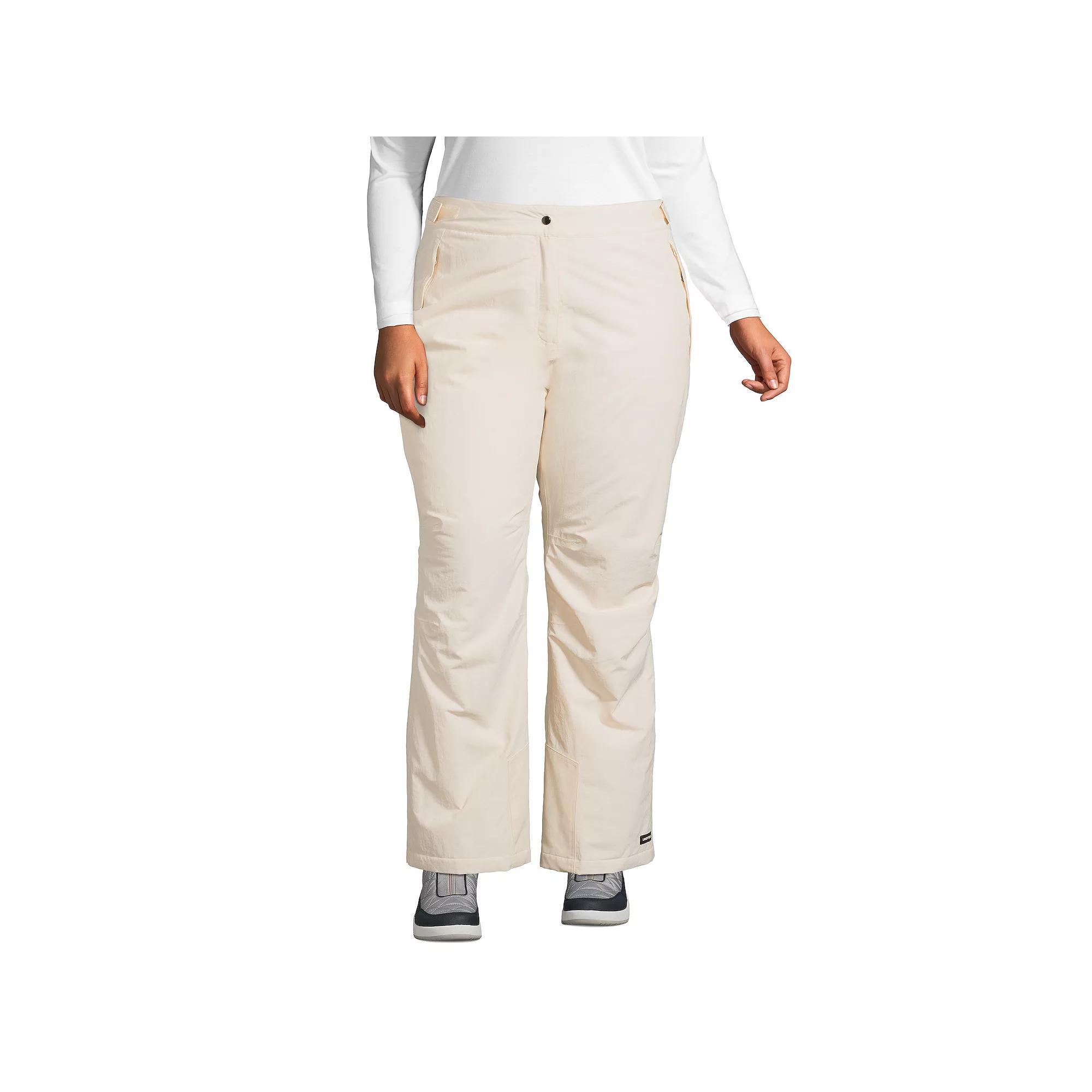 Plus Size Lands' End Squall Waterproof Insulated Snow Pants, Women's, Size: 1XL, Black Product Image