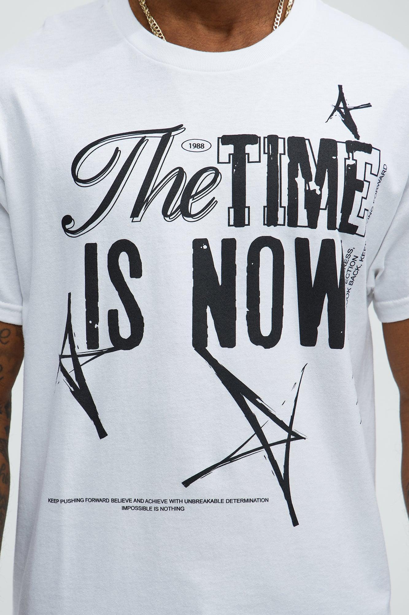 The Time Is Now Short Sleeve Tee - White Product Image