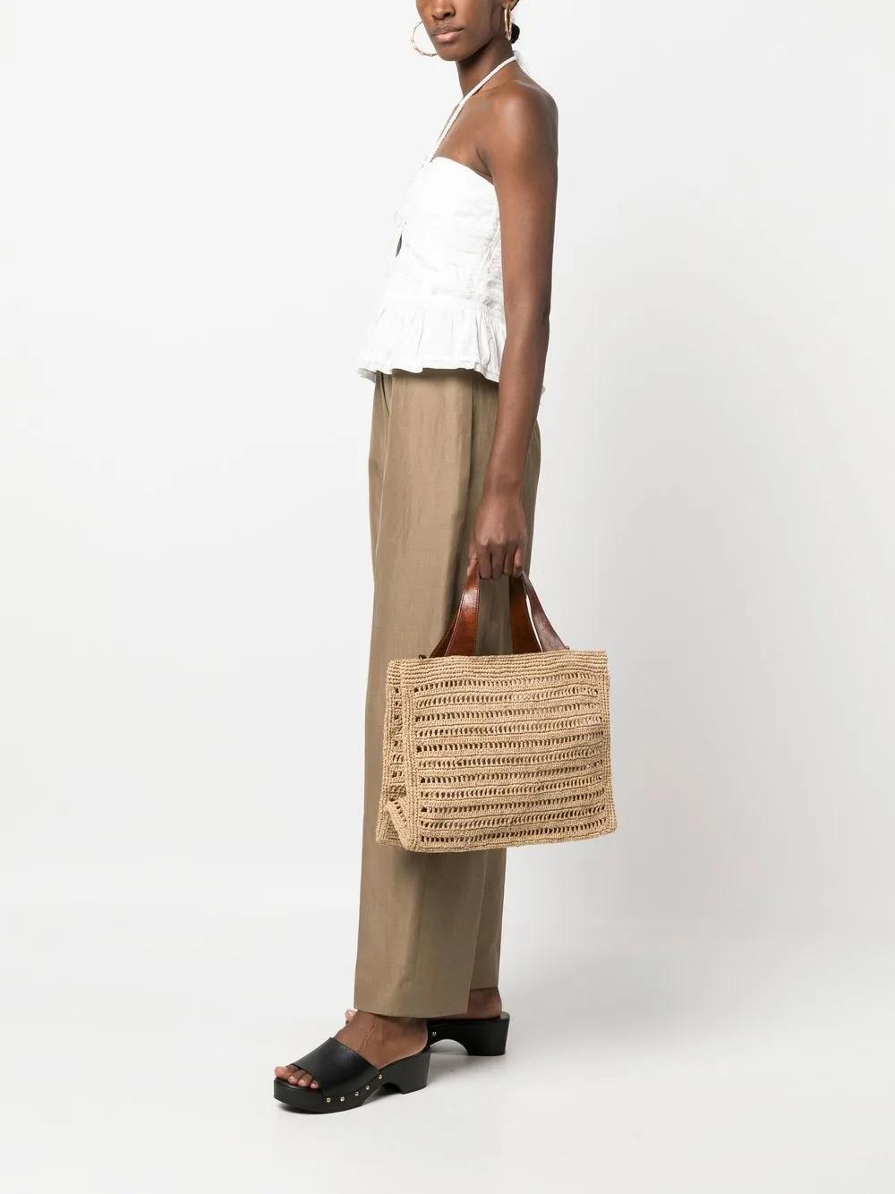 Nosy raffia tote bag Product Image