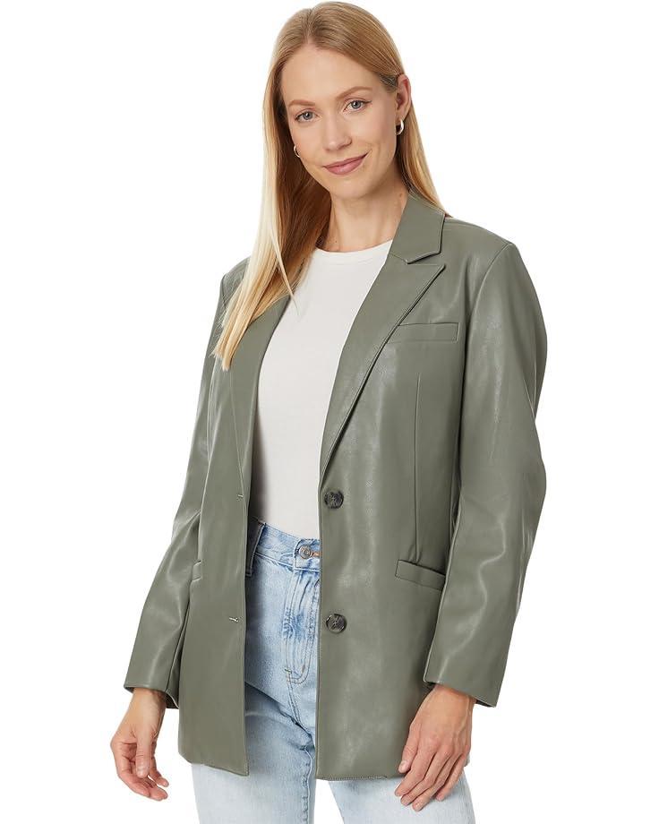 Leather Oversized Blazer Product Image