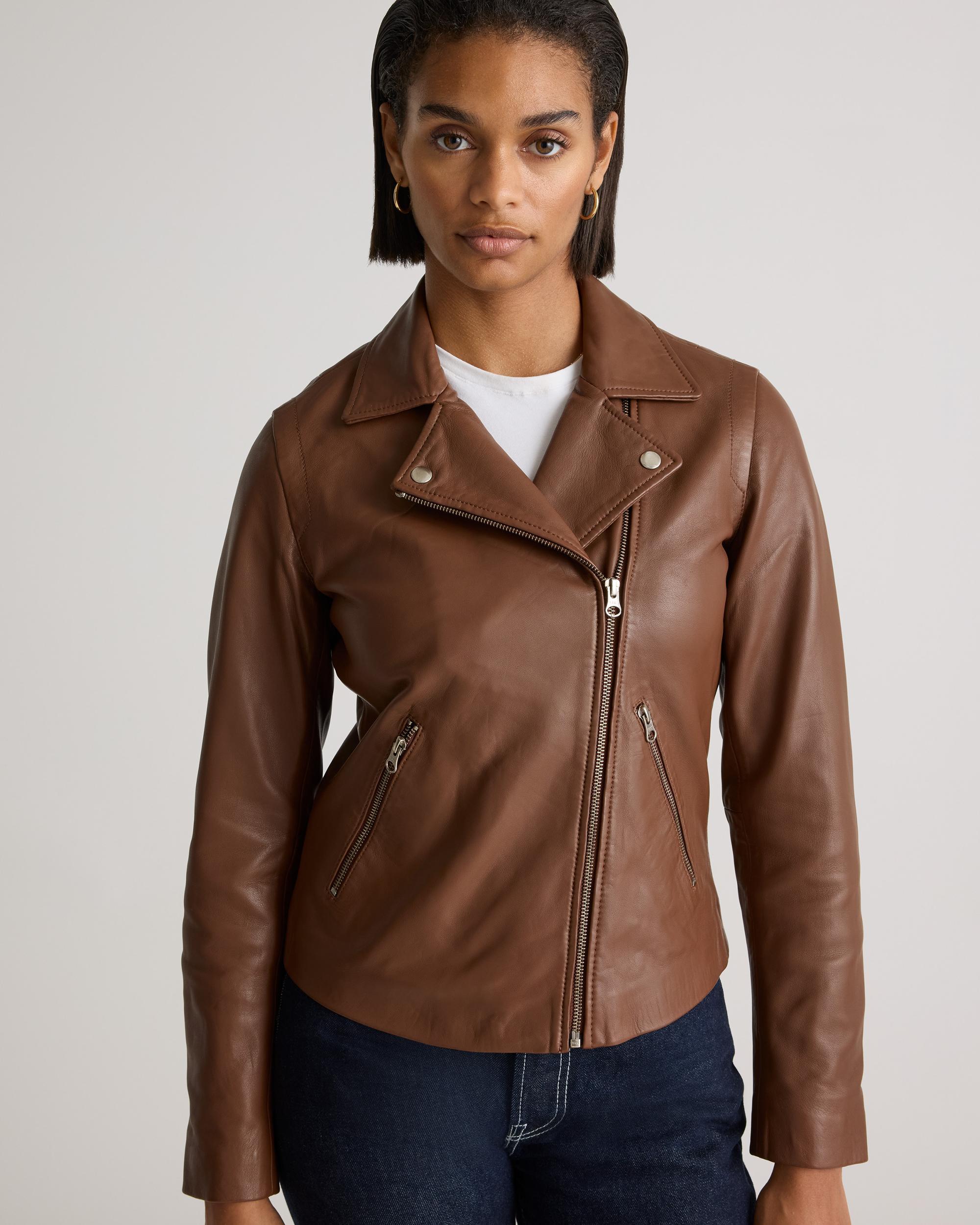 Quince | Women's 100% Washed Leather Biker Jacket Size XS Product Image