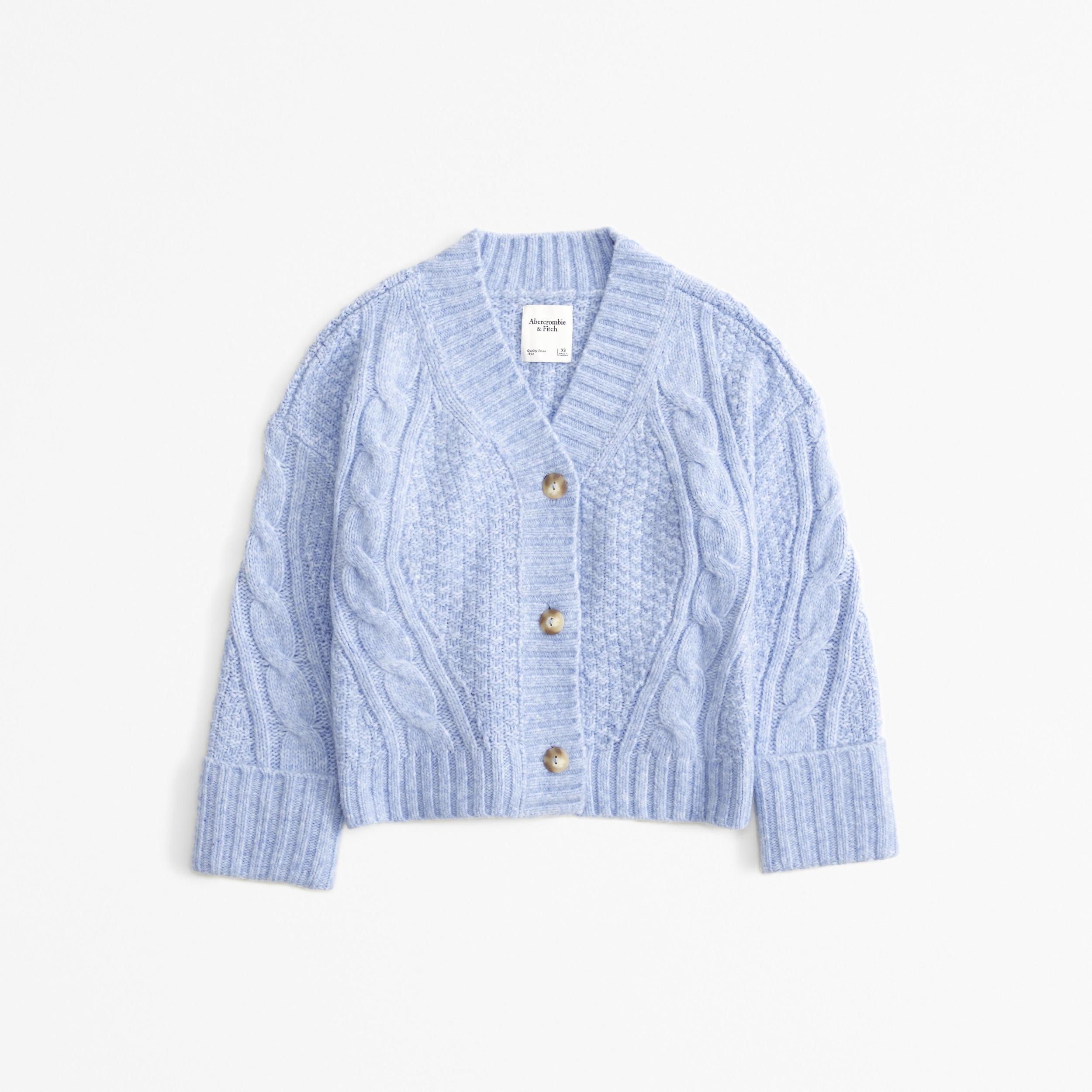 Seed-Stitch Cable Cardigan Product Image