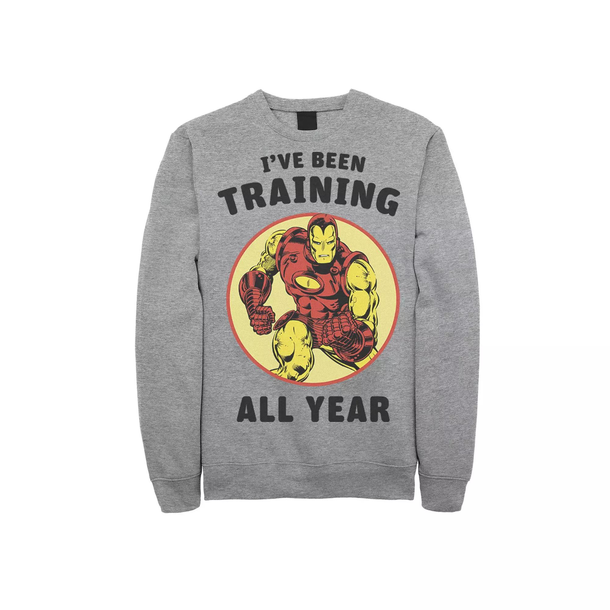 Men's Iron Man Training Sweatshirt, Size: XL, Athletic Grey Product Image