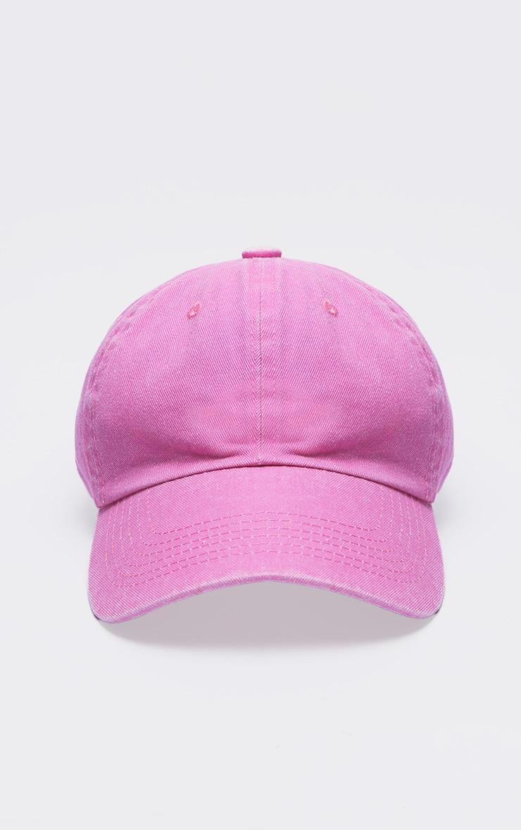 Pink Washed Denim Cap Product Image