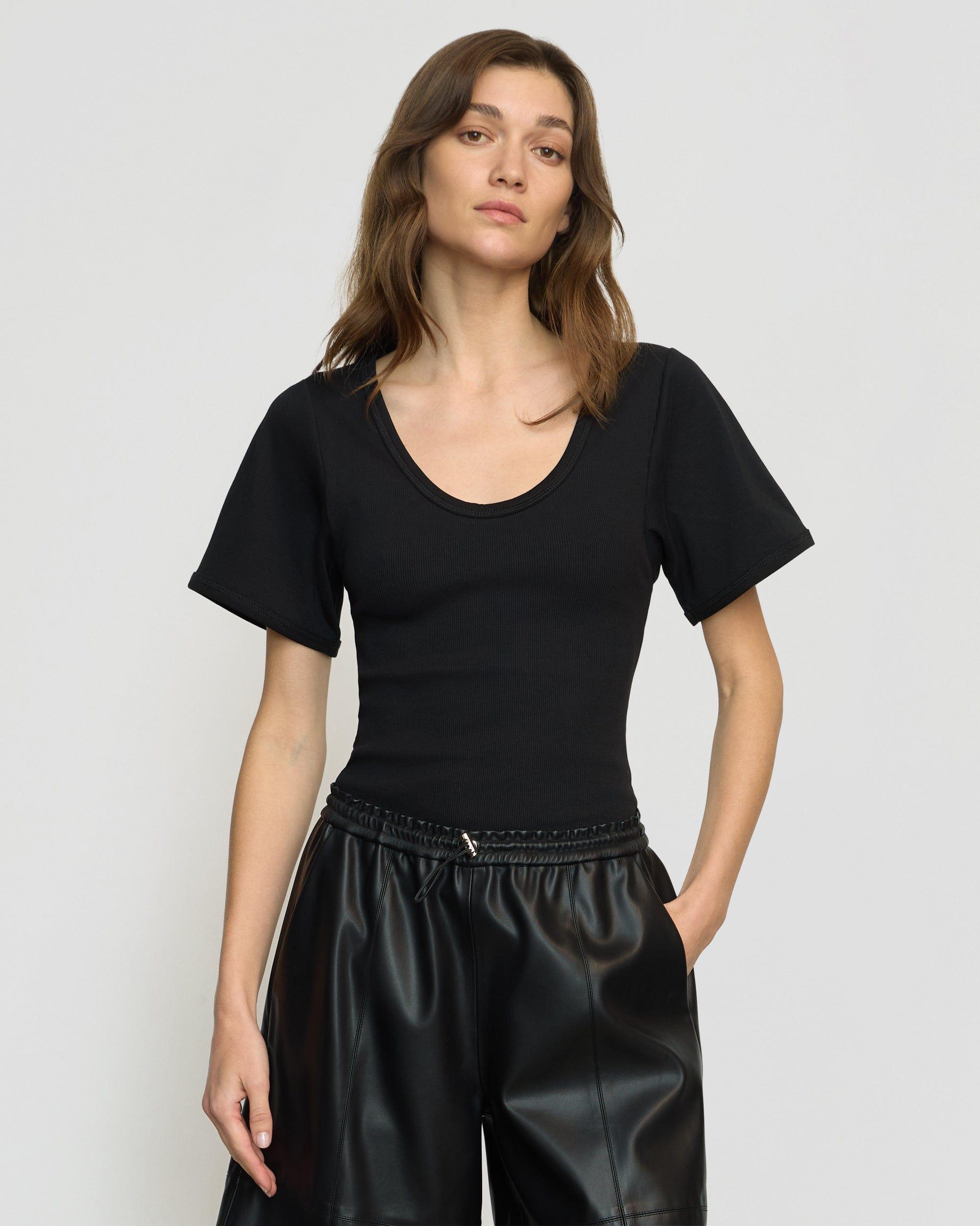 Renee Sculpted Scoop-Neck Tee Product Image