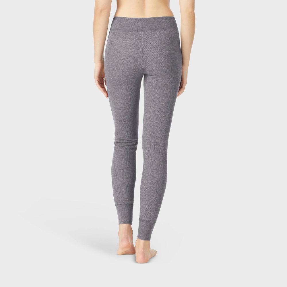 Warm Essentials by Cuddl Duds Womens Waffle Thermal Leggings - Graphite Heather Product Image