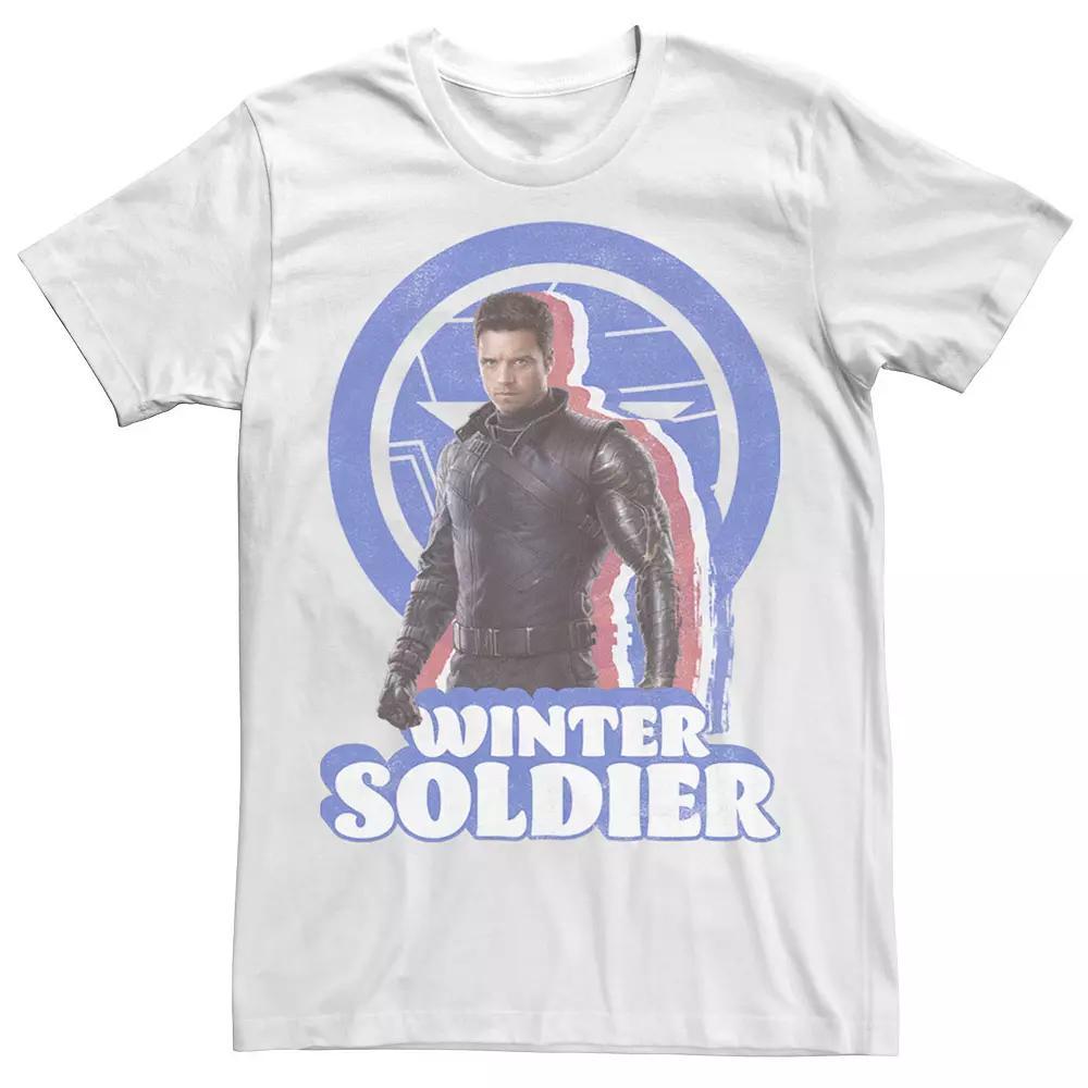 Men's Marvel Falcon And The Winter Soldier Fading Portrait Tee, Size: XS, White Product Image