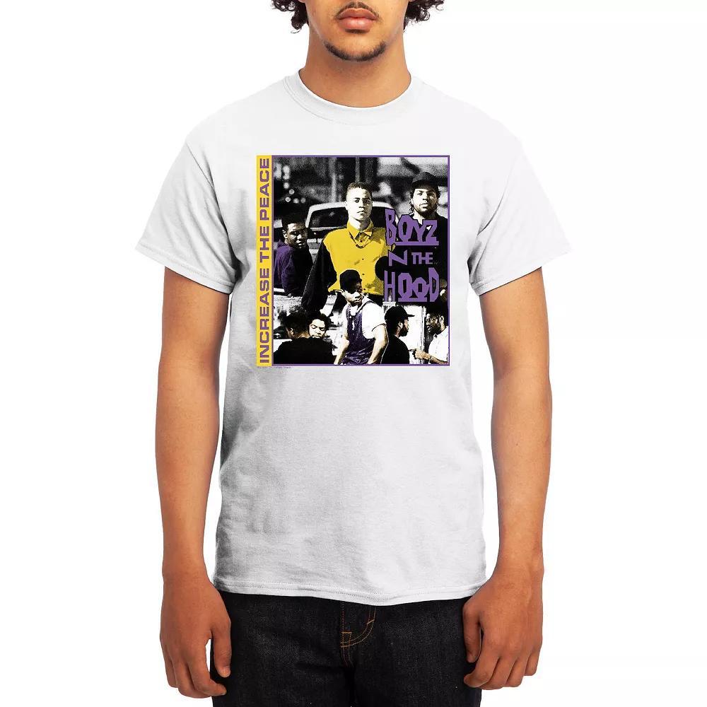 Men's Boyz N' The Hood Increase The Peace Duo-Chrome Graphic Tee, Boy's, Size: Small, White Product Image