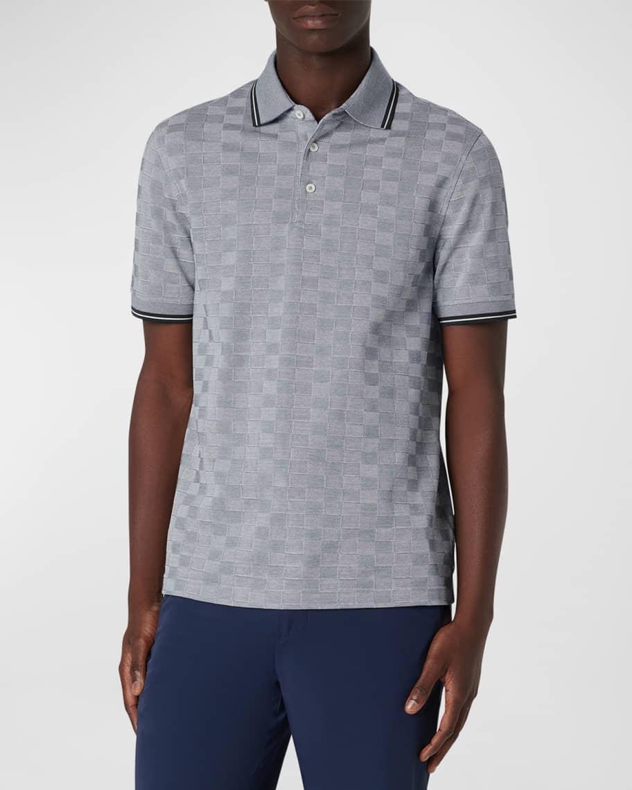 Mens Cotton Jacquard Polo Shirt Product Image