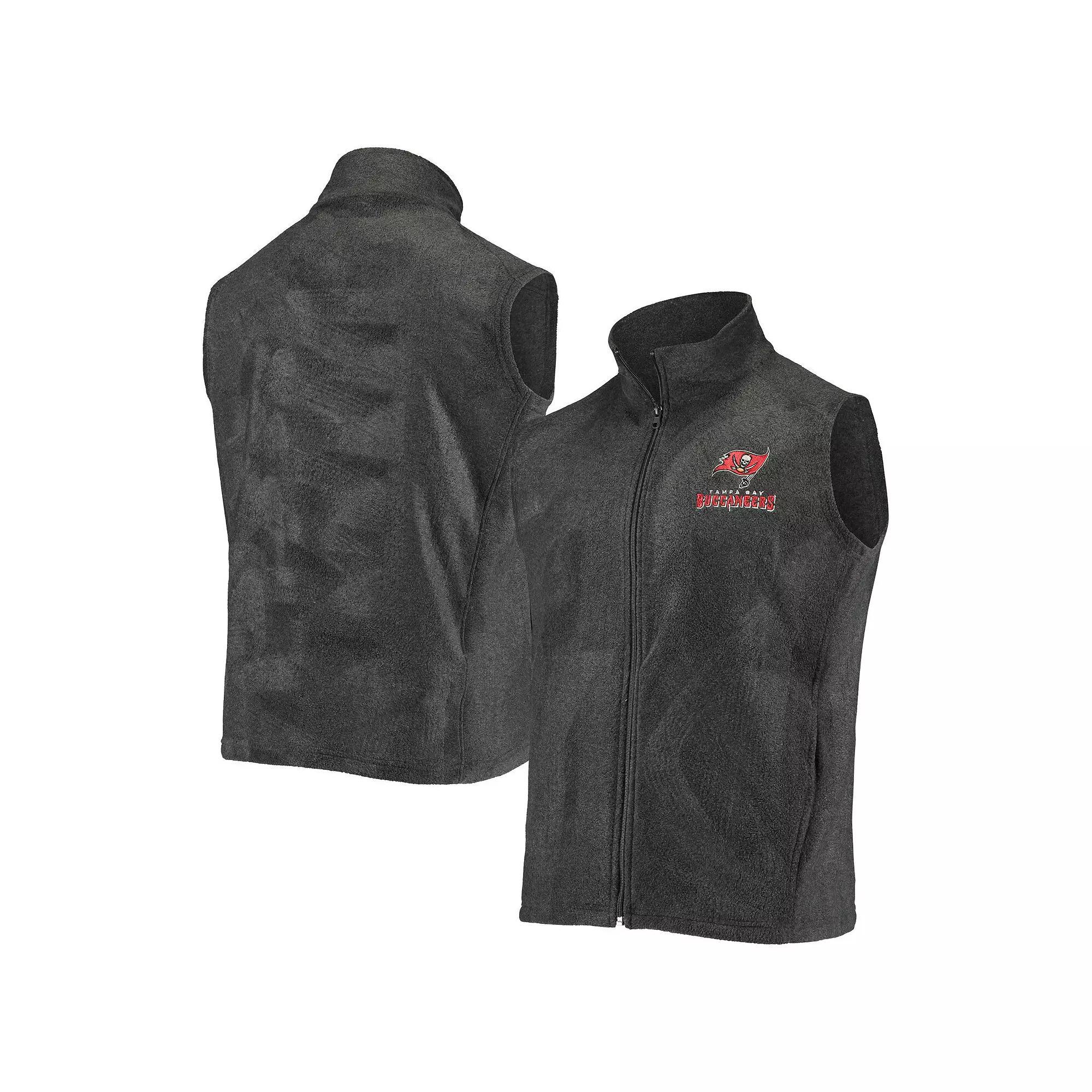Men's Gray Tampa Bay Buccaneers Houston Fleece Full-Zip Vest, Size: Medium, Grey Product Image