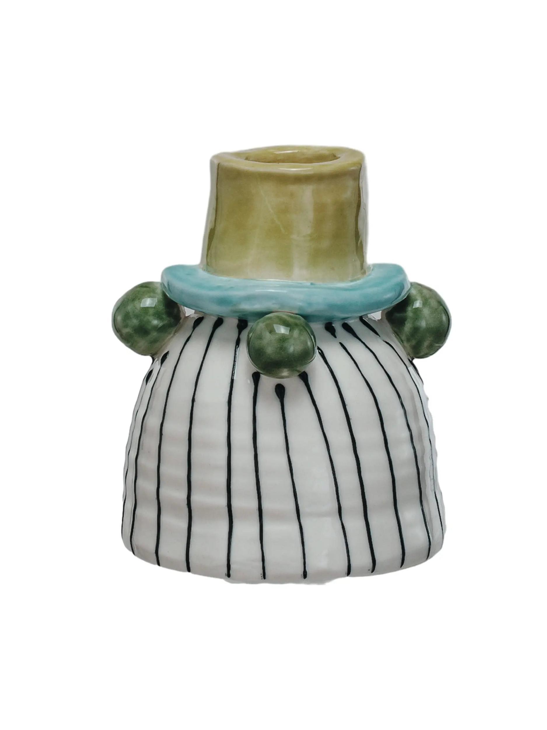 Stoneware Taper Candle Holder Product Image