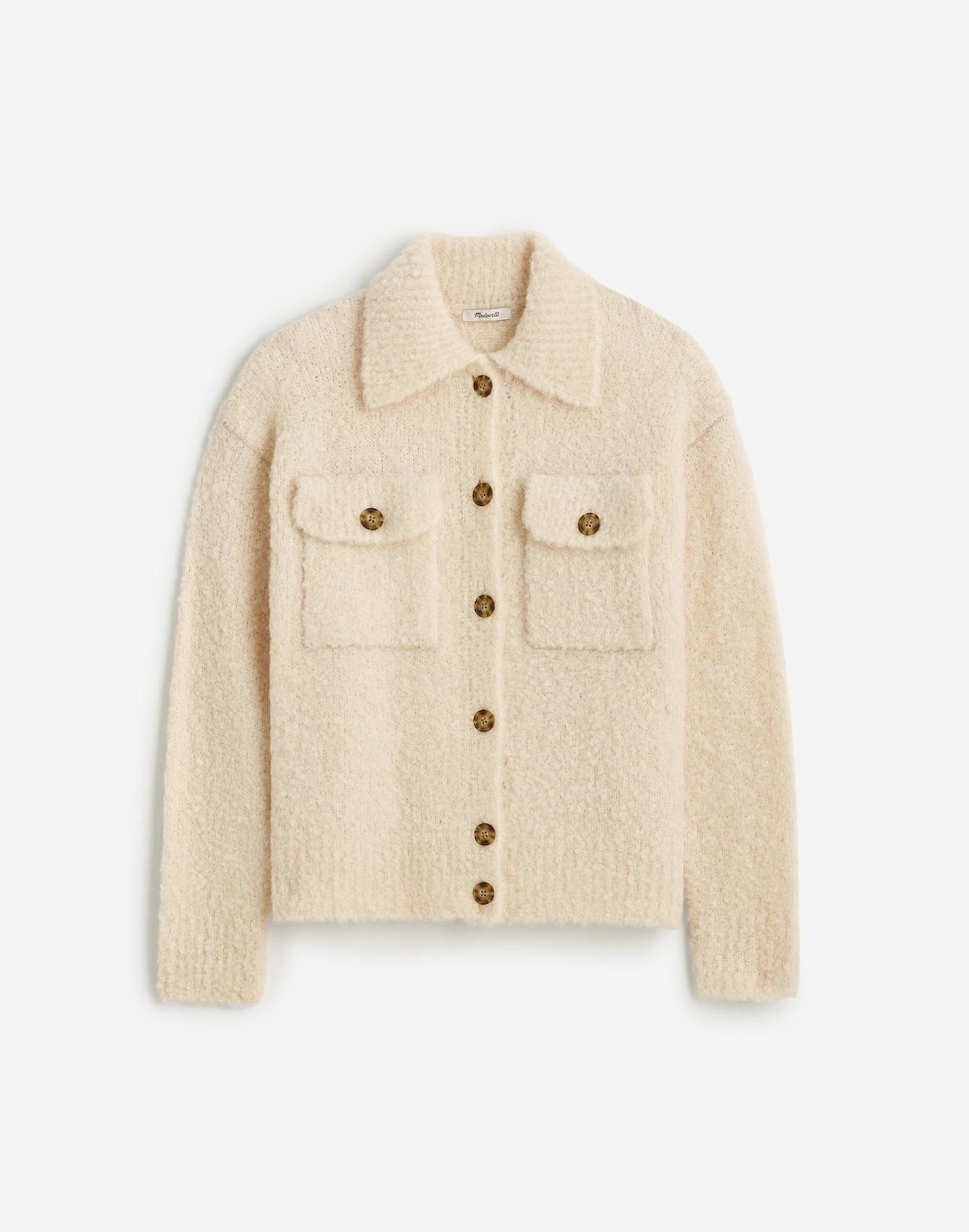 Bouclé-Knit Sweater Jacket Product Image