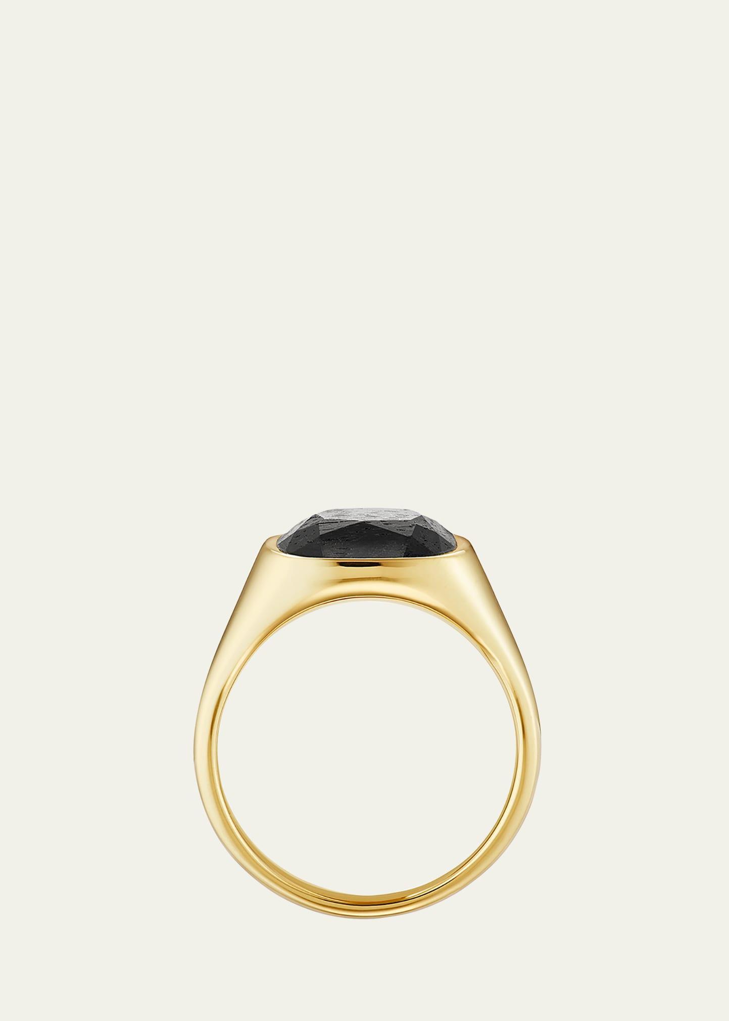 Mens The Brethren 18K Gold Signet Ring Product Image