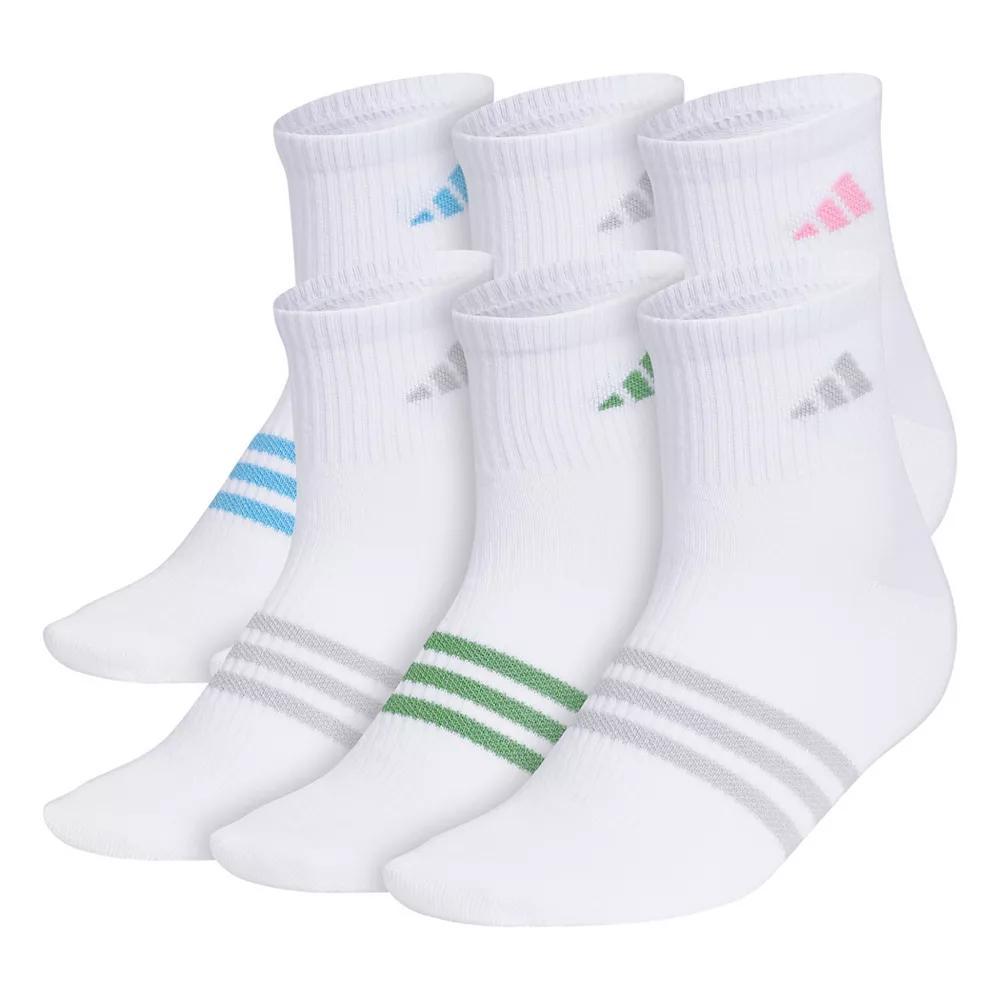 Women's adidas Superlite 3.0 6-Pack Quarter Socks, Size: 5-10, Gray Product Image