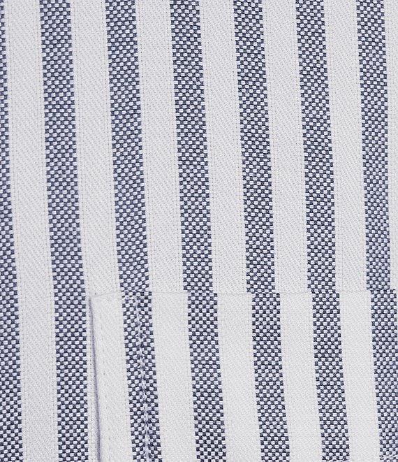 Roundtree & Yorke Long Sleeve Striped Oxford Sport Shirt Product Image