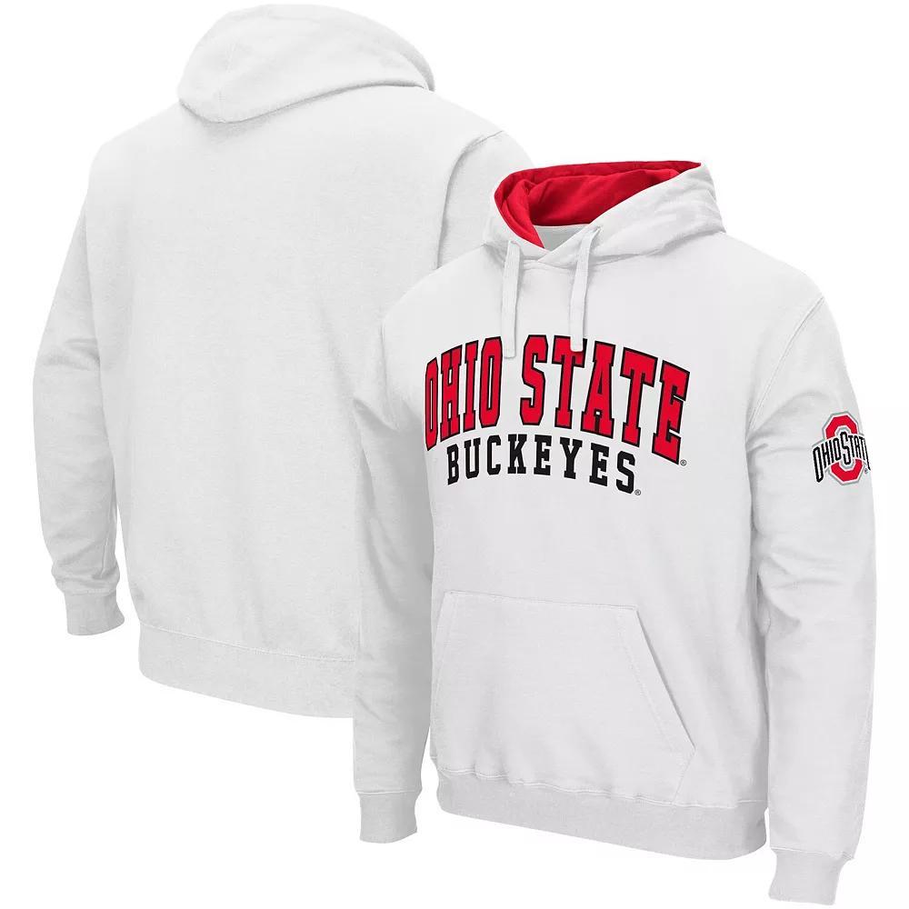 Men's Colosseum White Ohio State Buckeyes Double Arch Pullover Hoodie, Size: XL Product Image