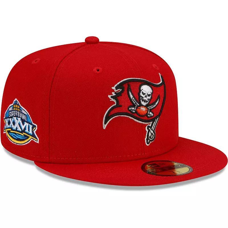 Men's New Era Red Tampa Bay Buccaneers Word 9FIFTY Snapback Hat Product Image