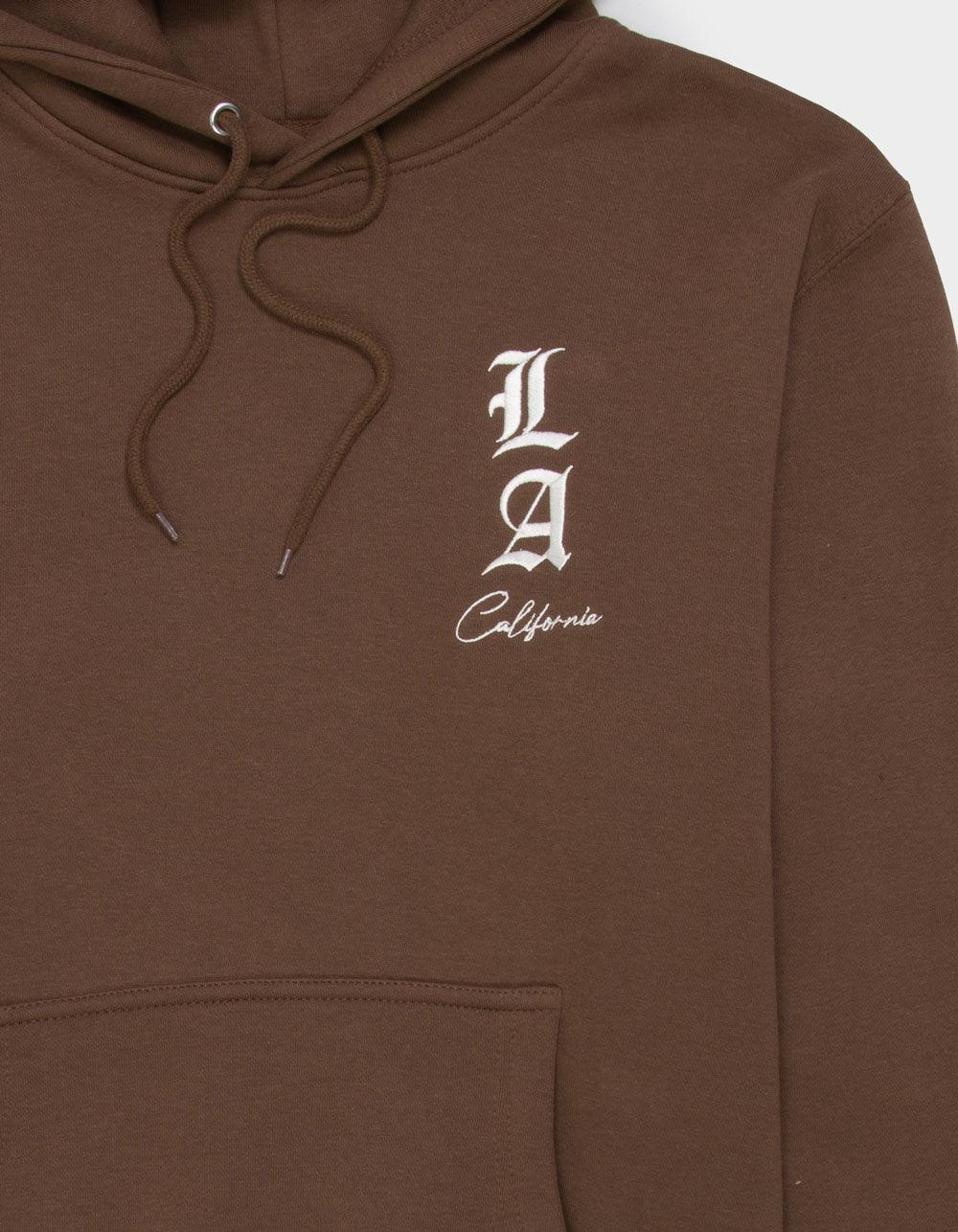 SAME GANG LA Script Mens Hoodie - BROWN Product Image