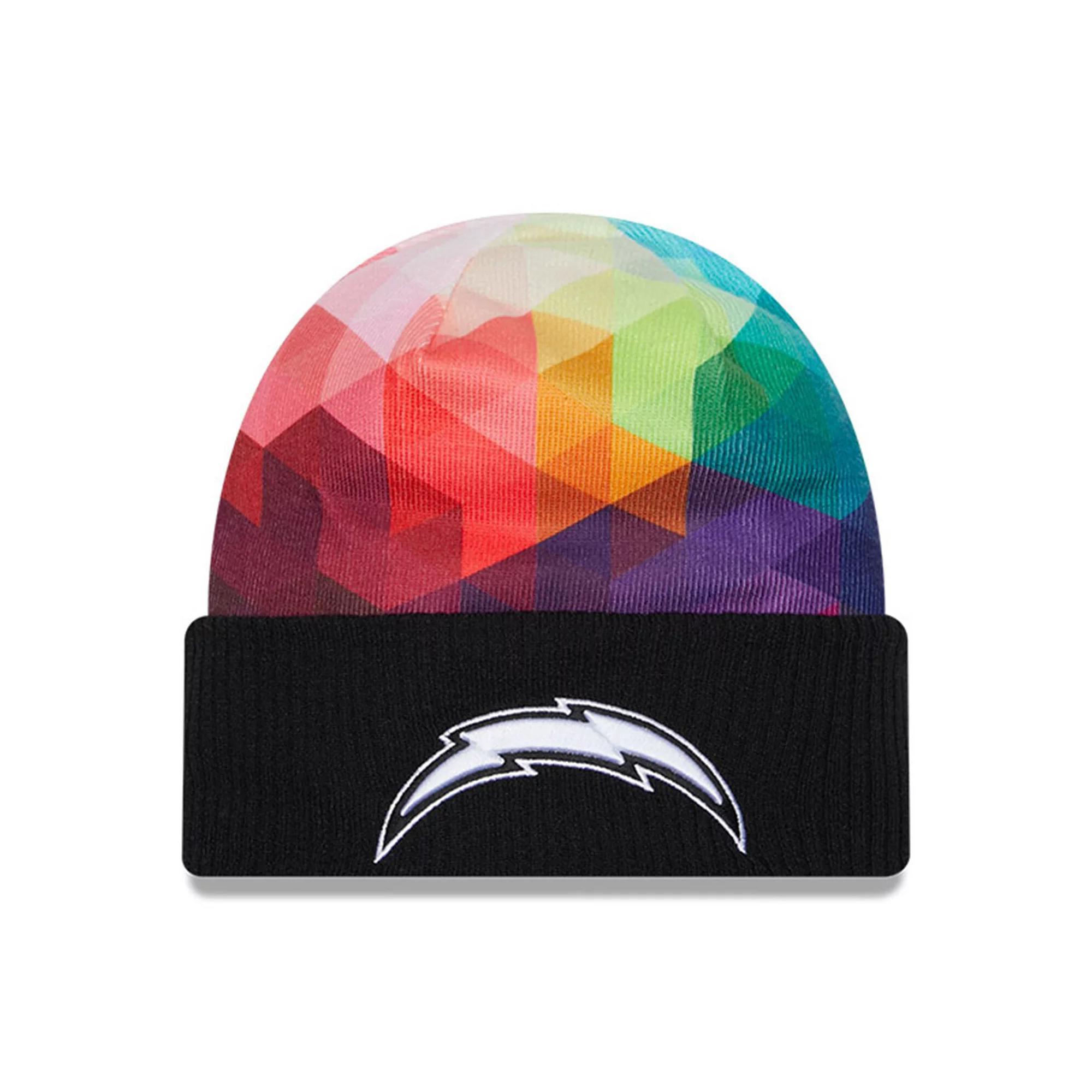Men's New Era  Black Los Angeles Chargers 2023 NFL Crucial Catch Cuffed Knit Hat Product Image
