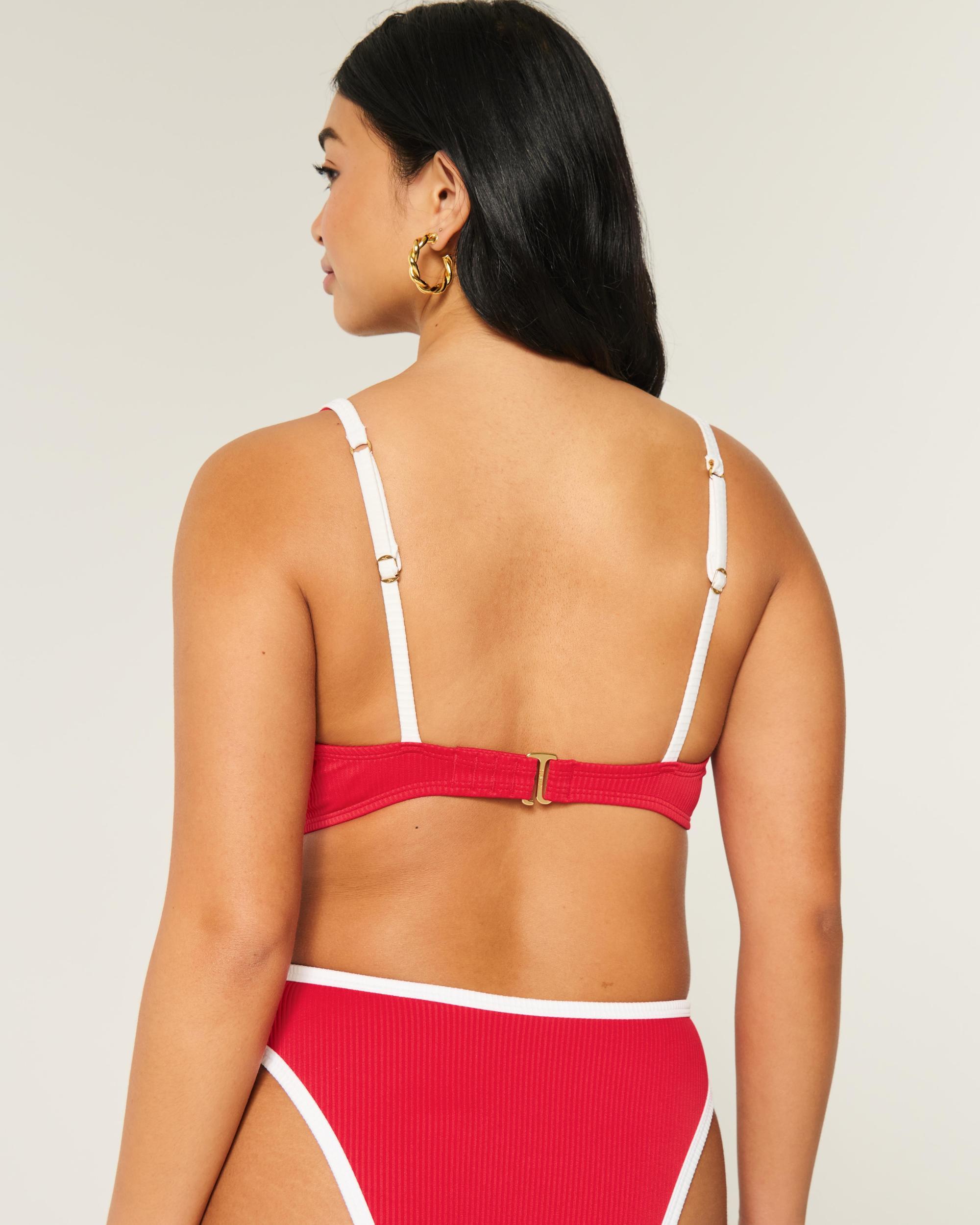 Curvy High Apex Ribbed Underwire Bikini Top Product Image