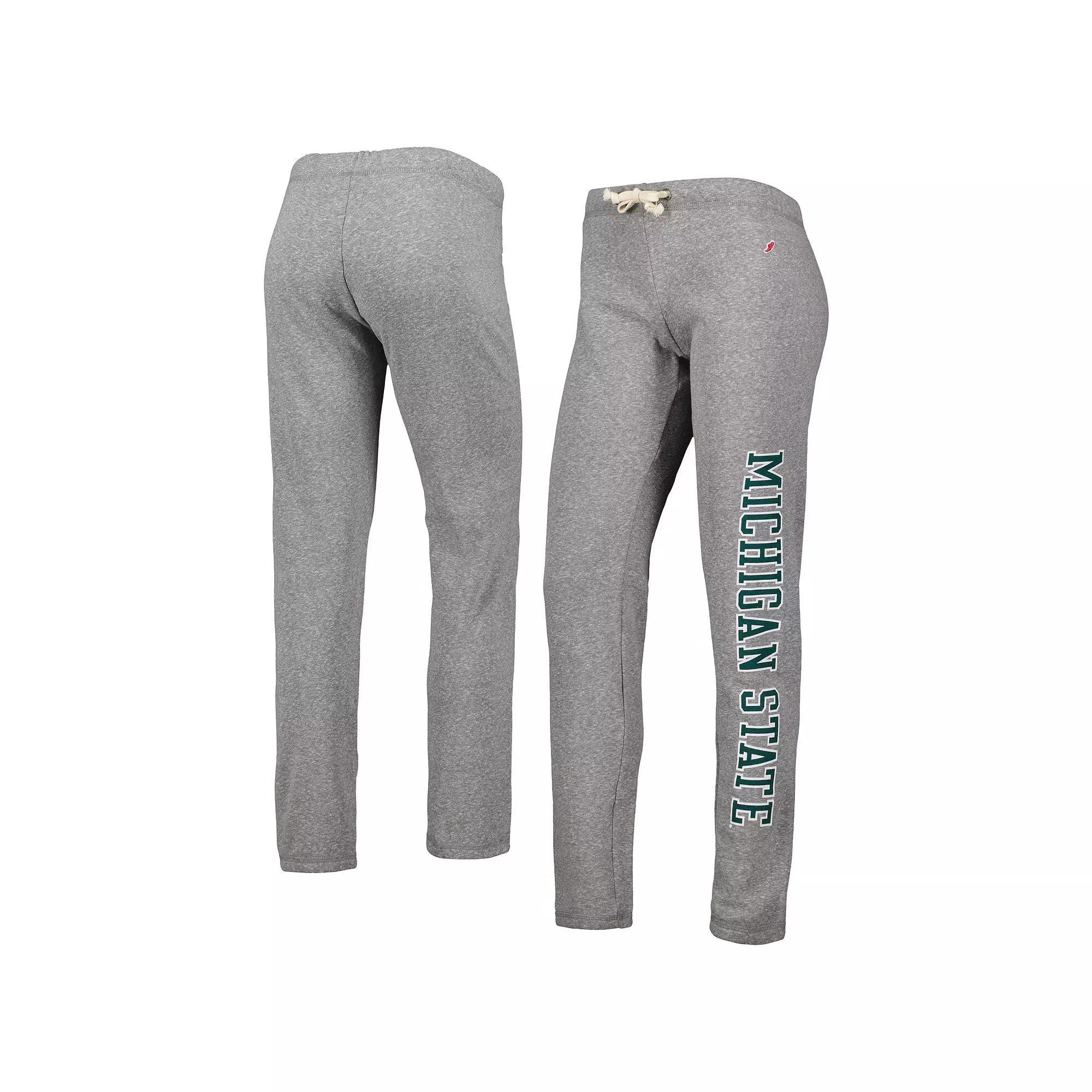 Womens League Collegiate Wear Heather Gray Michigan State Spartans Victory Springs Tri-Blend Jogger Pants Product Image