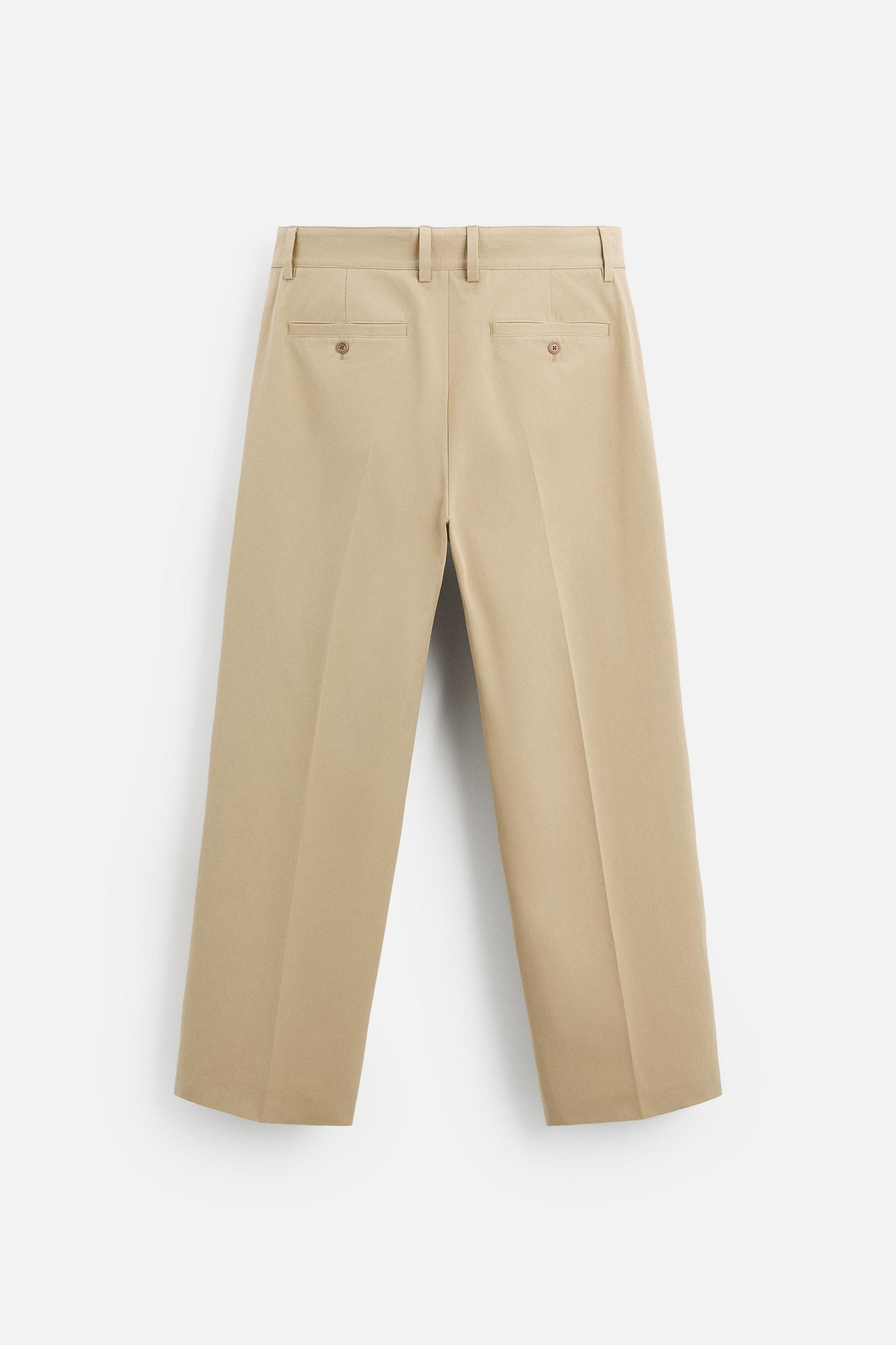PLEATED STRAIGHT FIT PANTS Product Image