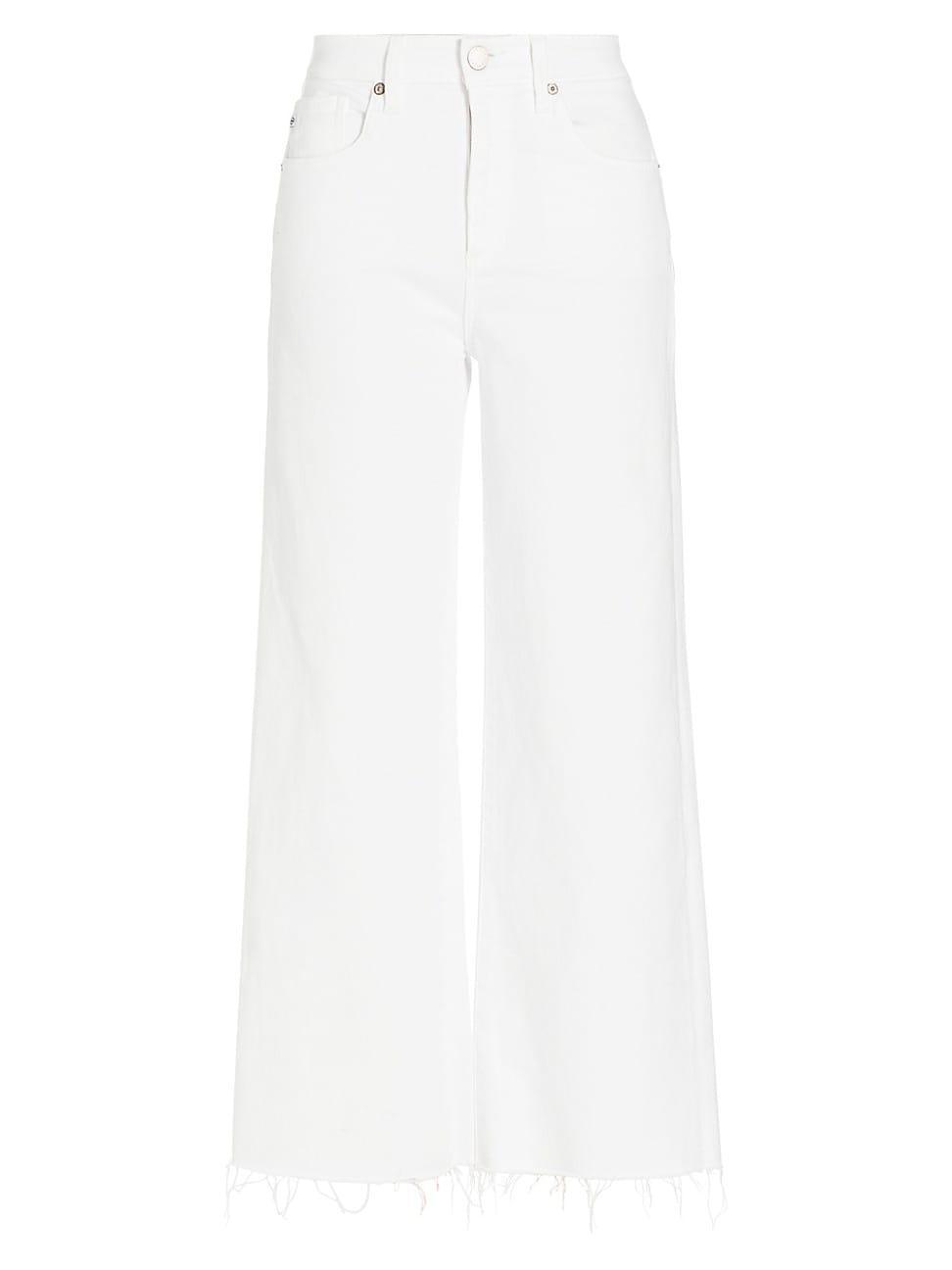 Womens Saige Wide-Leg Cropped Jeans Product Image