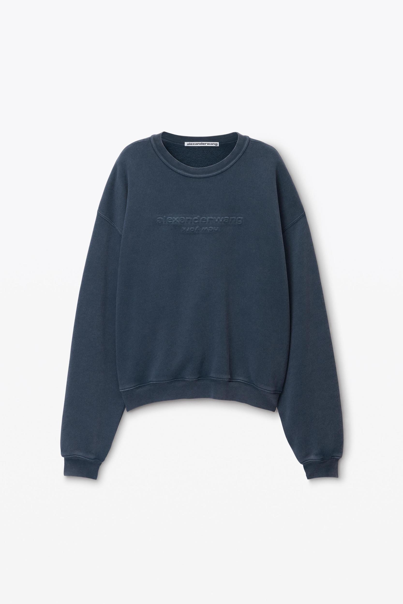 Unisex Logo-embossed Sweatshirt In Cotton Product Image