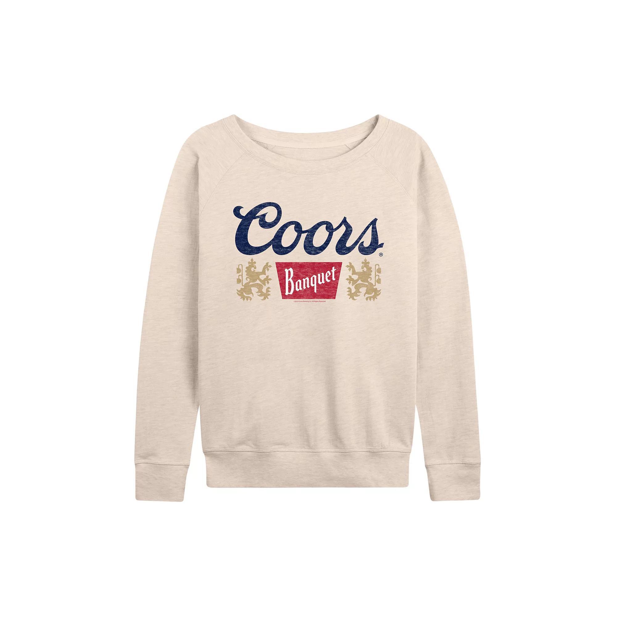Womens Coors Banquet Three Color Logo Lightweight French Terry Sweatshirt Product Image