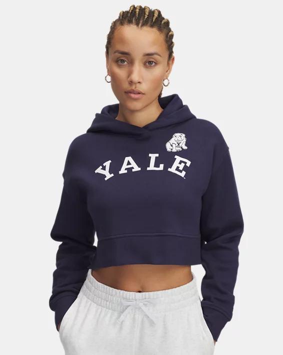 UA Rival Fleece Collegiate Womens Cropped Hoodie Product Image