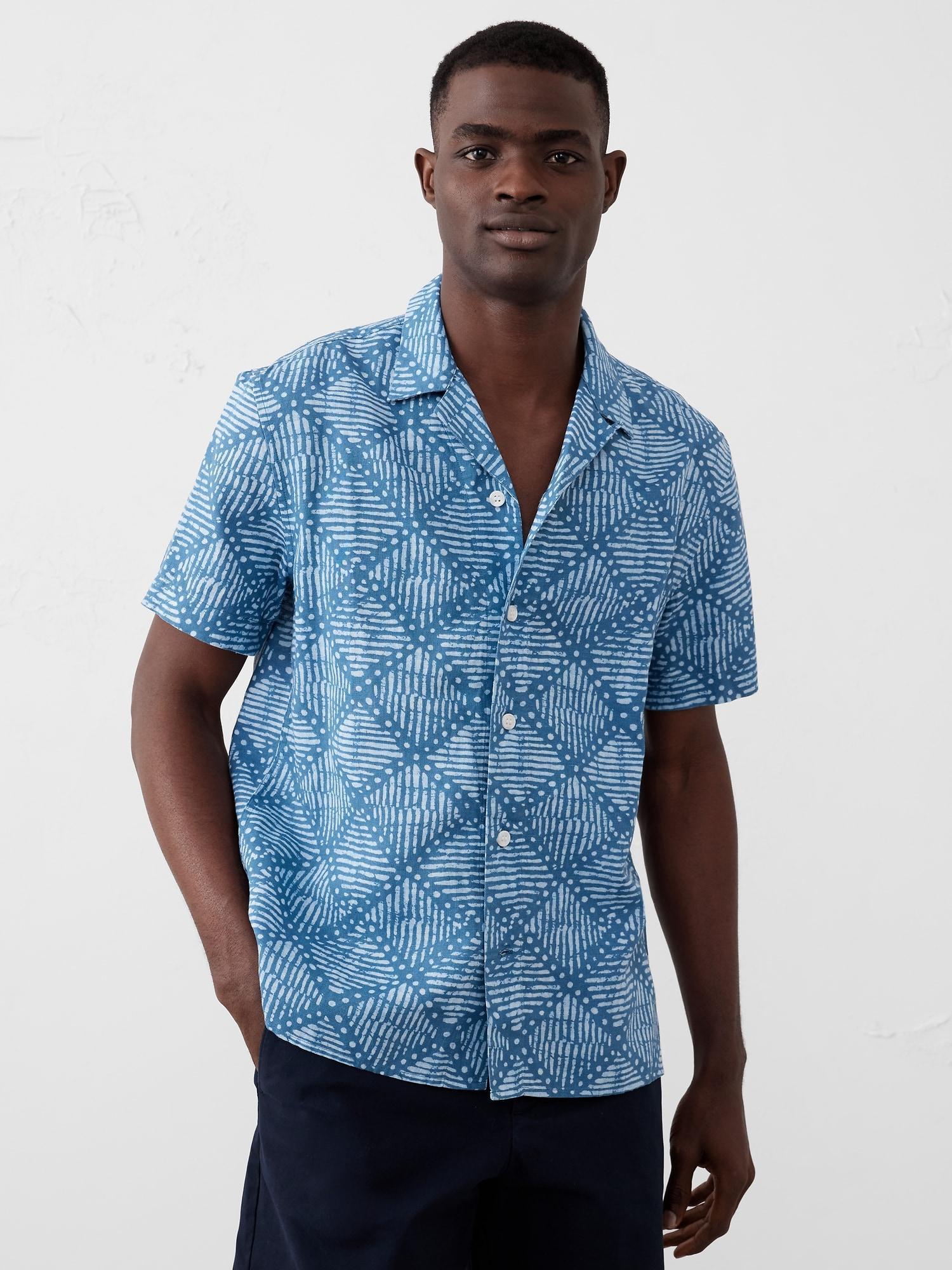 Linen-Blend Resort Shirt Product Image