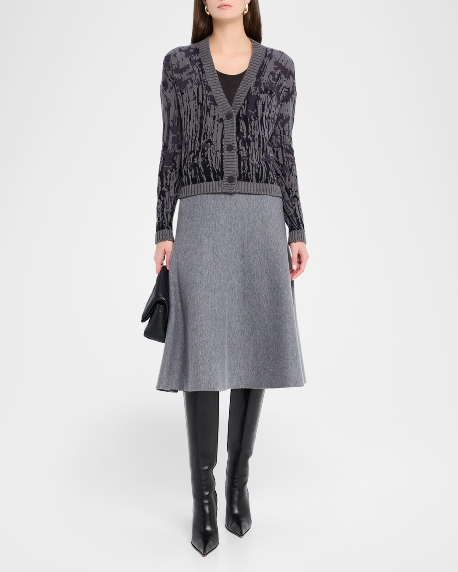 Cashmere Abstract-Print Cardigan Product Image