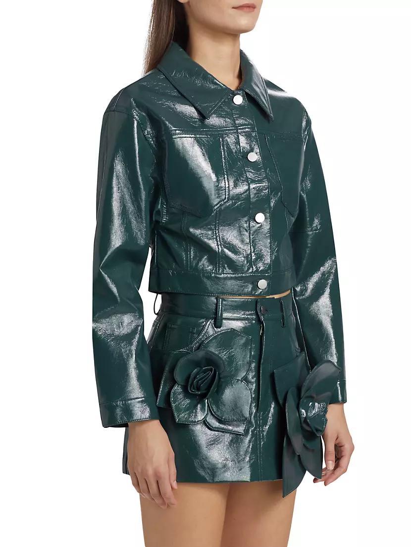 Mercer Faux Leather Crop Jacket Product Image